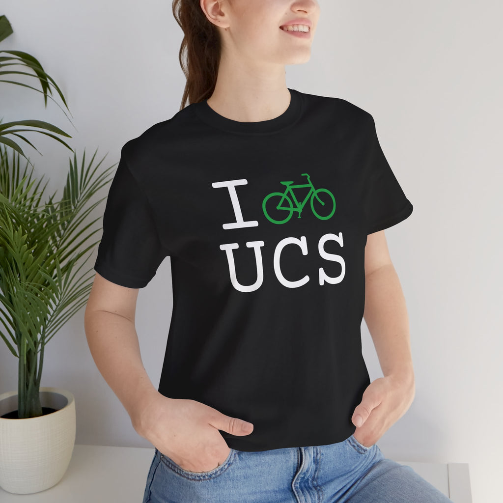 I Bike ___ unisex T, green bike