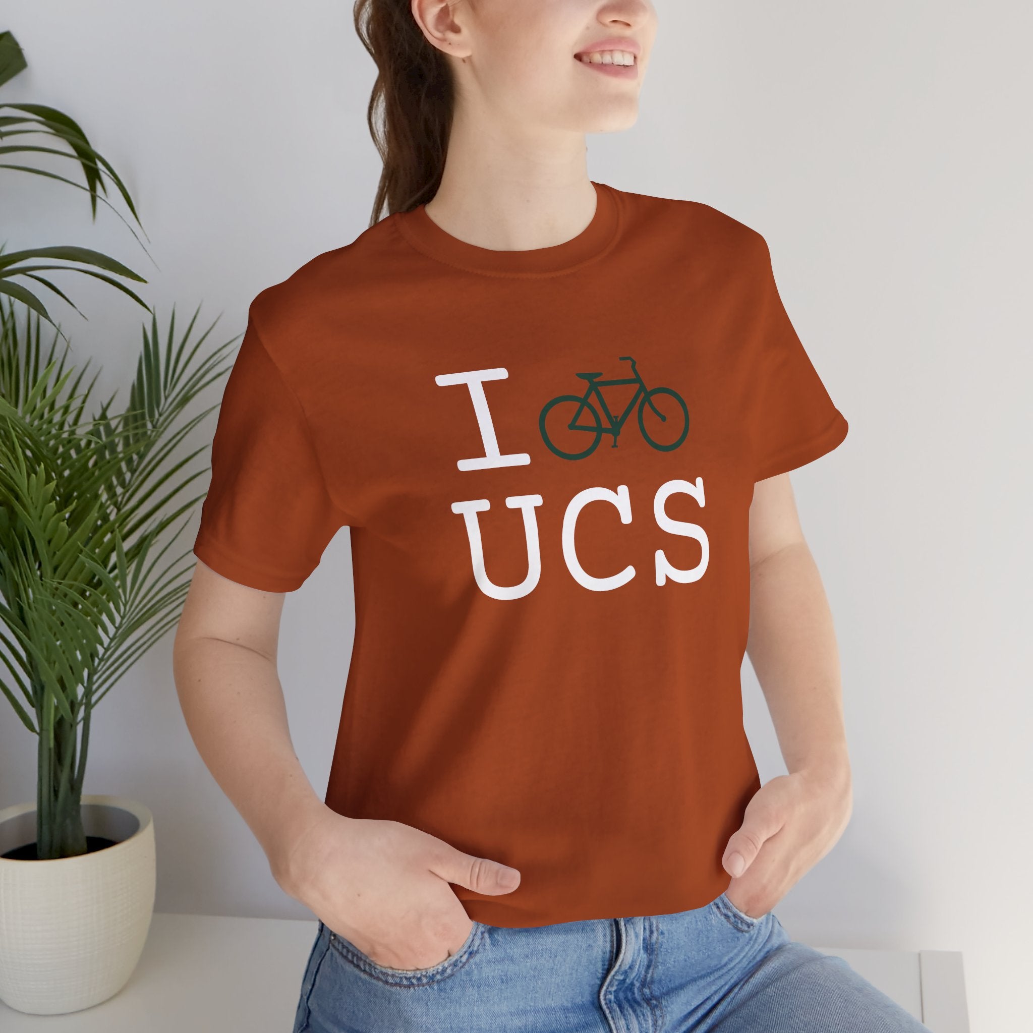 I Bike ___ unisex T, dark green bike
