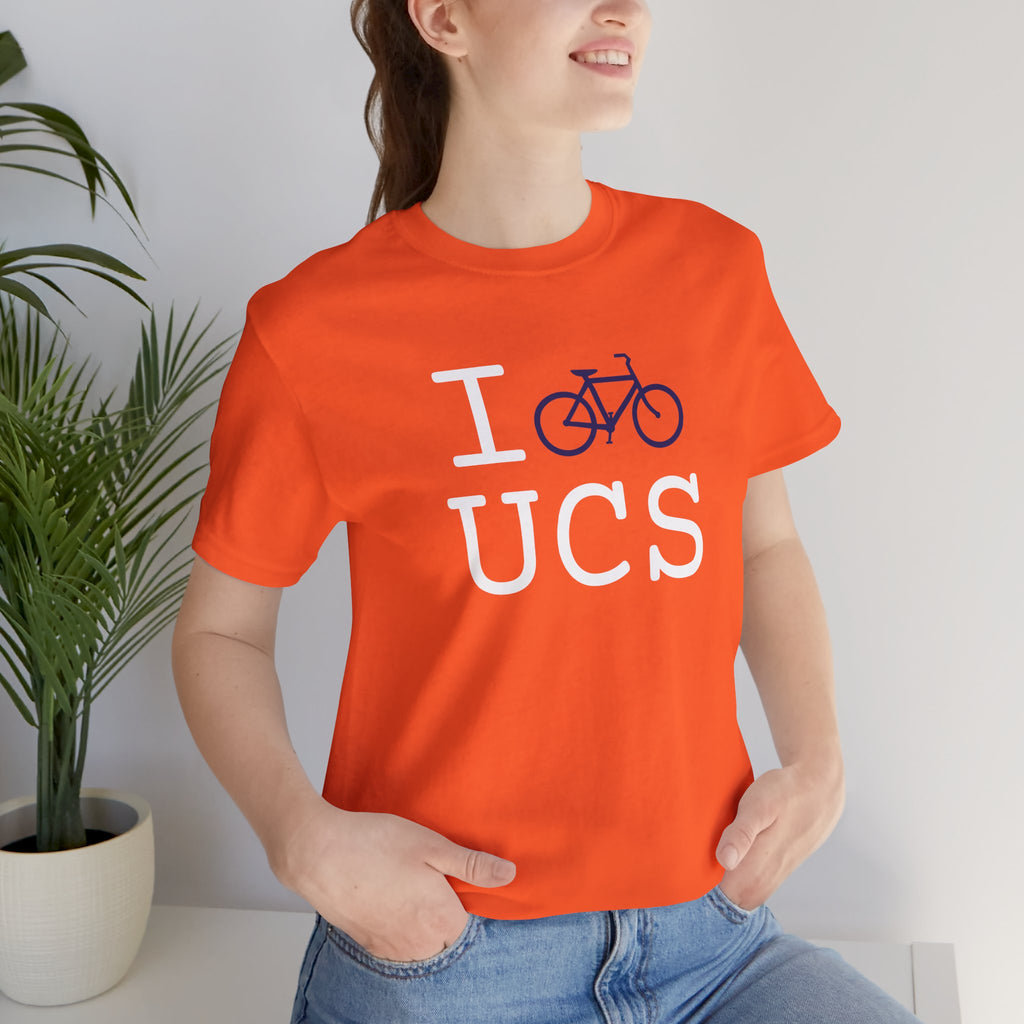 I Bike ___ unisex T, navy bike