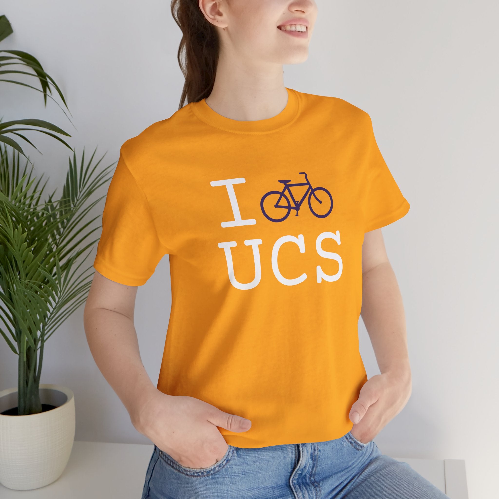 I Bike ___ unisex T, purple bike