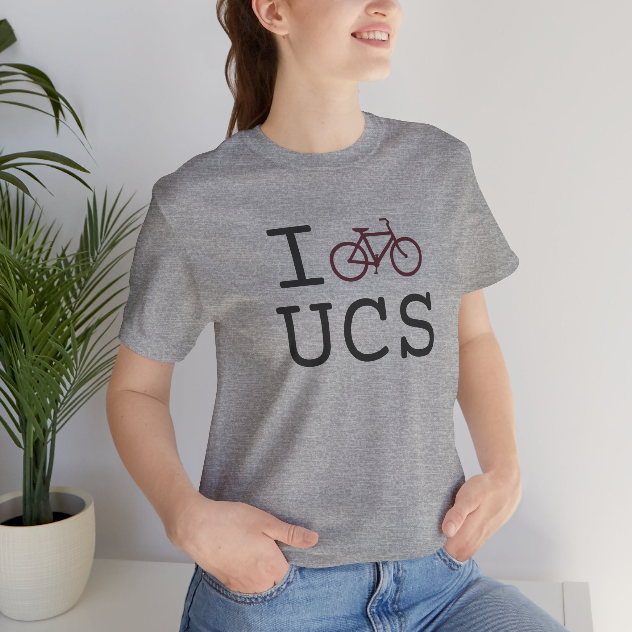 I Bike ___ unisex T, maroon bike