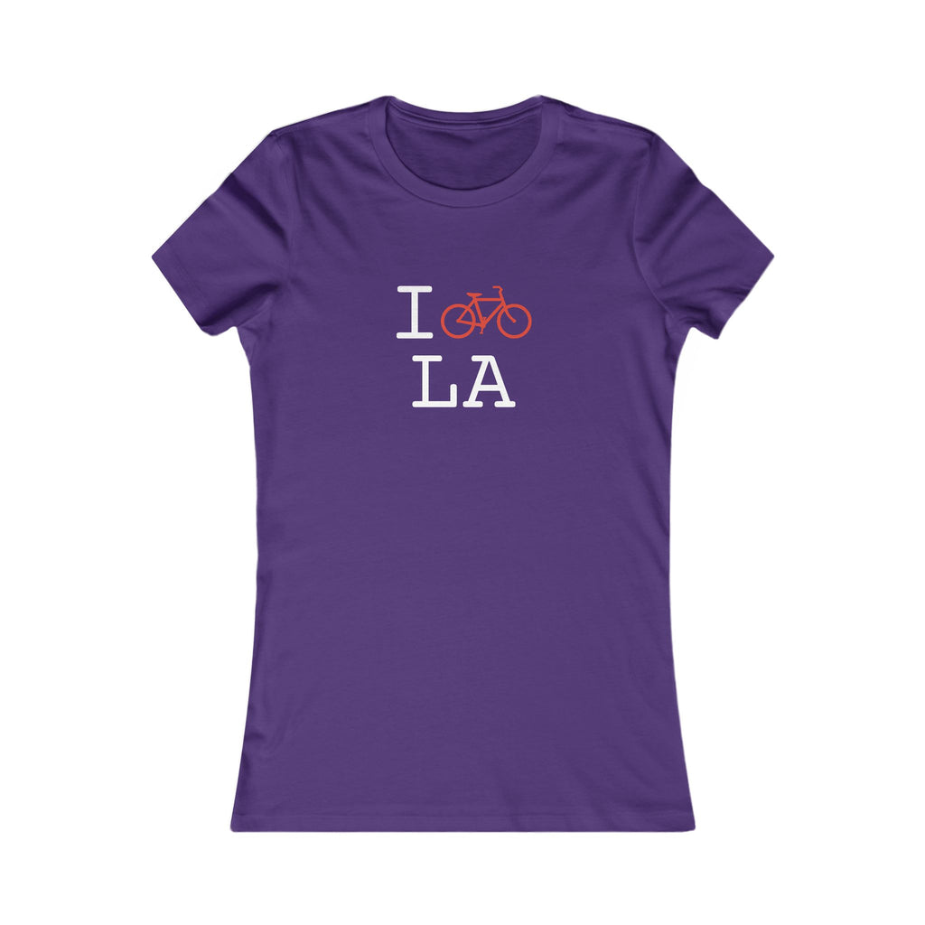 "I Bike ___" women's T, red bike