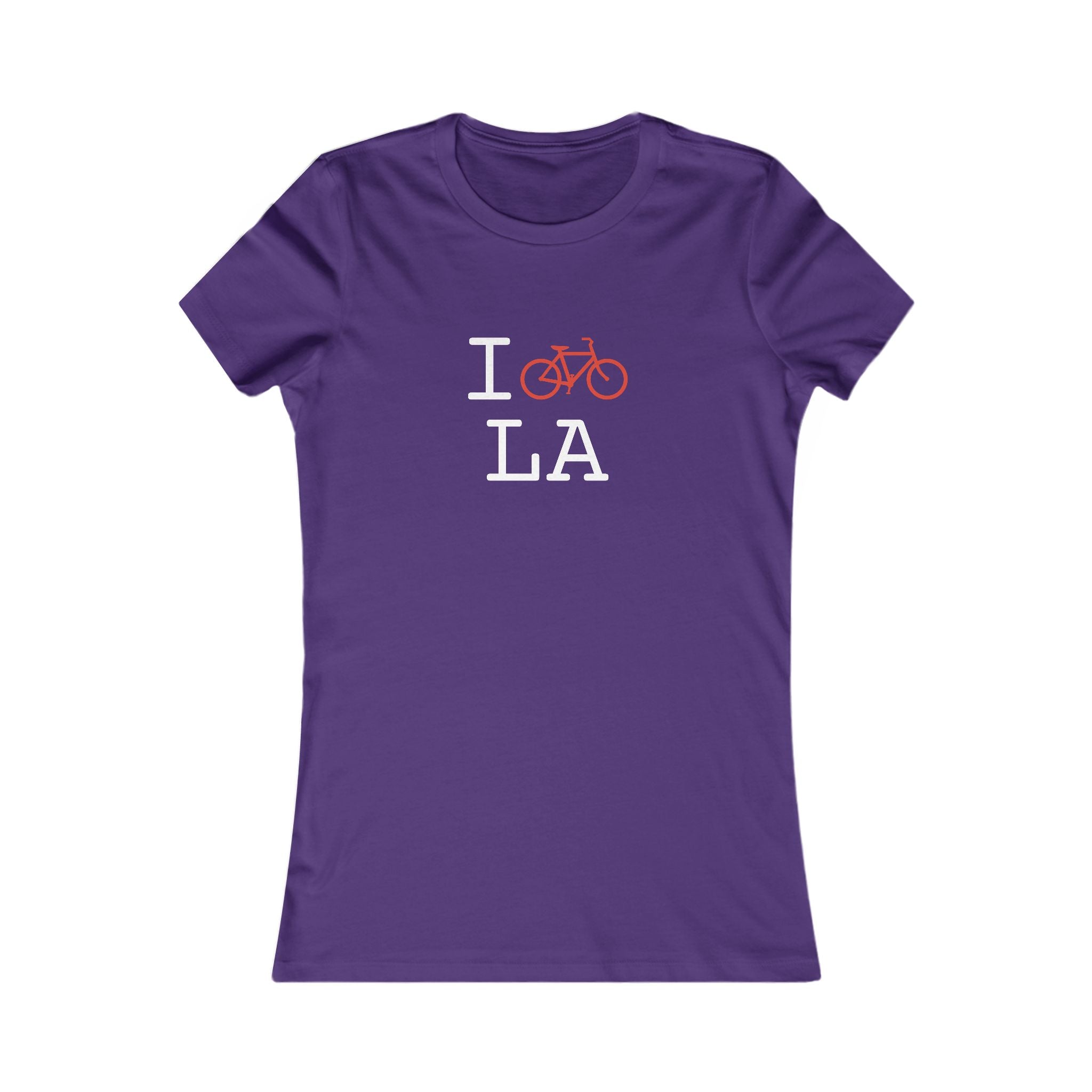 "I Bike ___" women's T, red bike