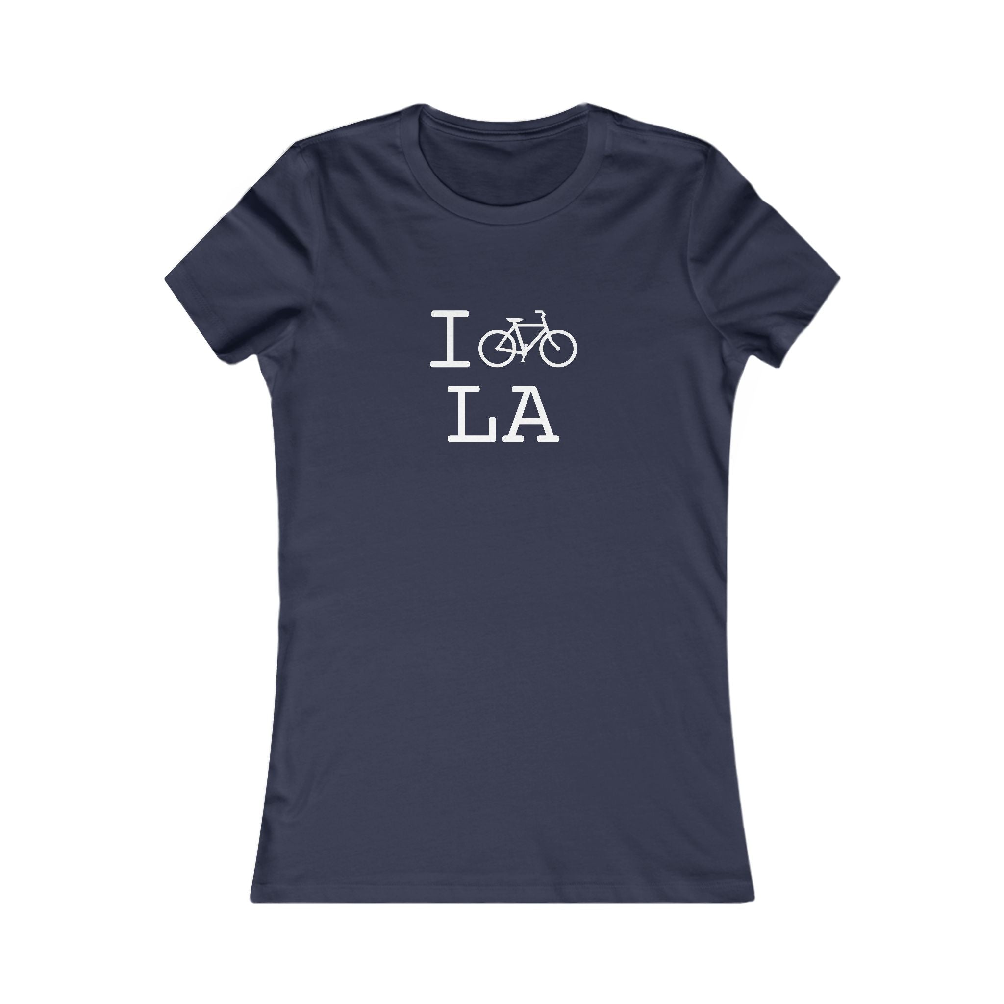 "I Bike ___" women's T, white bike