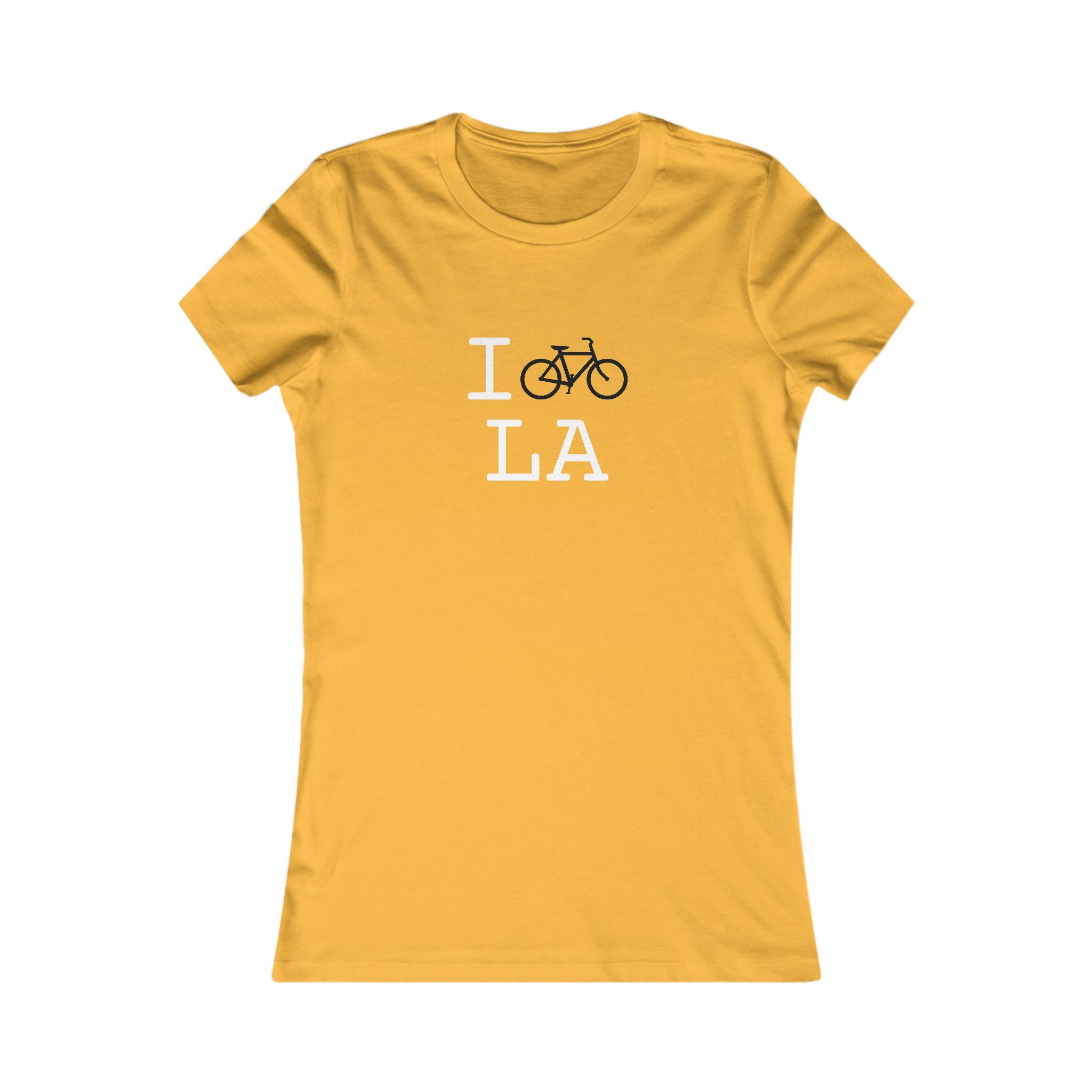 "I Bike ___" women's T, black bike