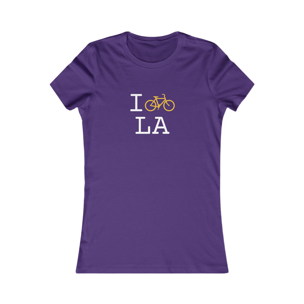 "I Bike ___" women's T, yellow bike