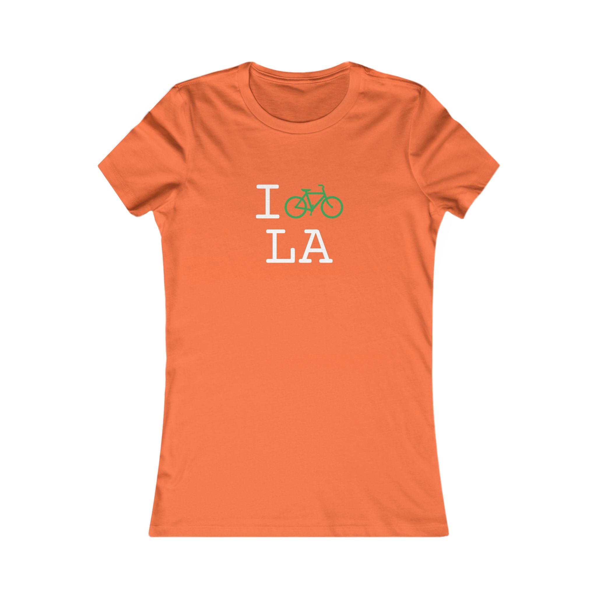"I Bike ___" women's T, green bike