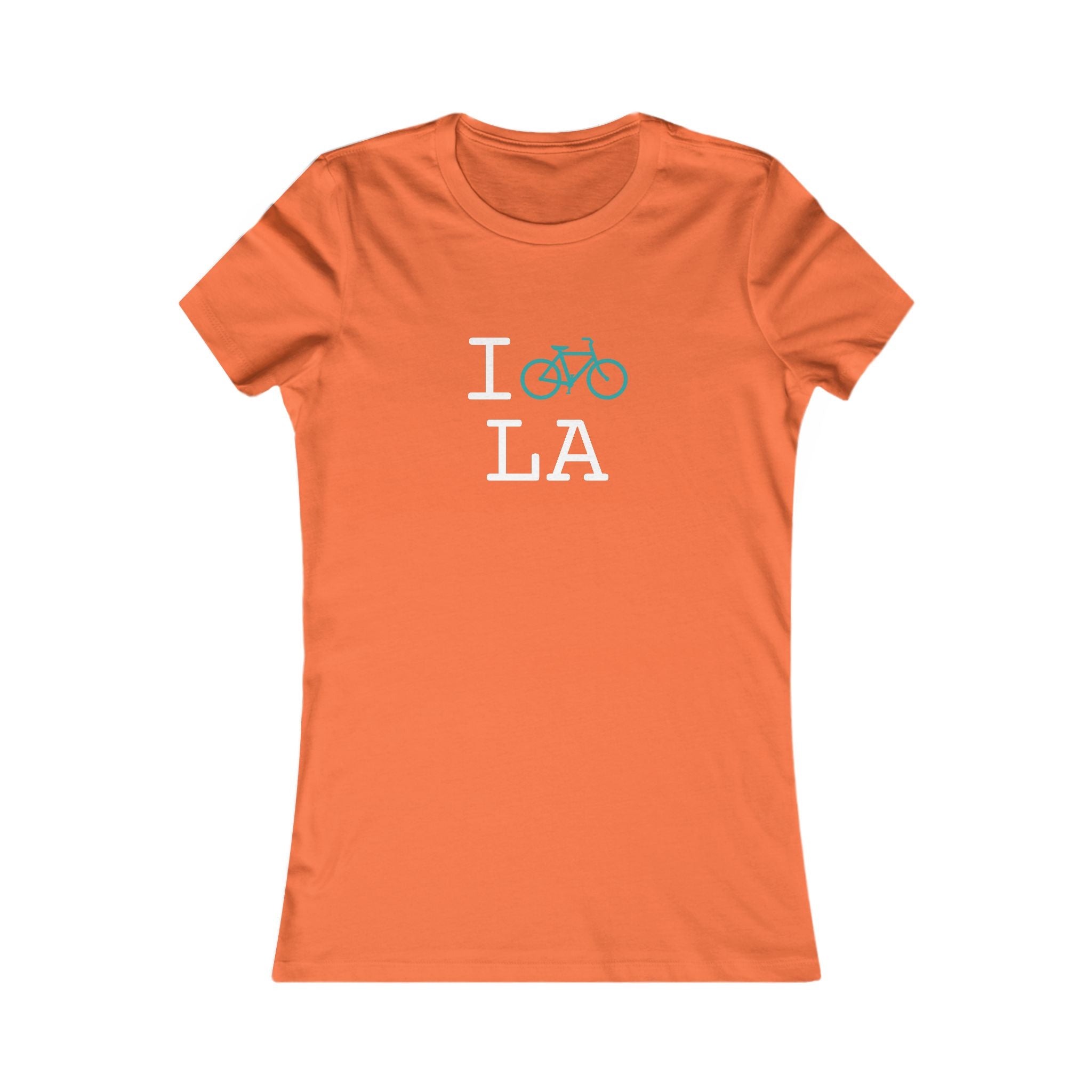 "I Bike ___" women's T, teal bike