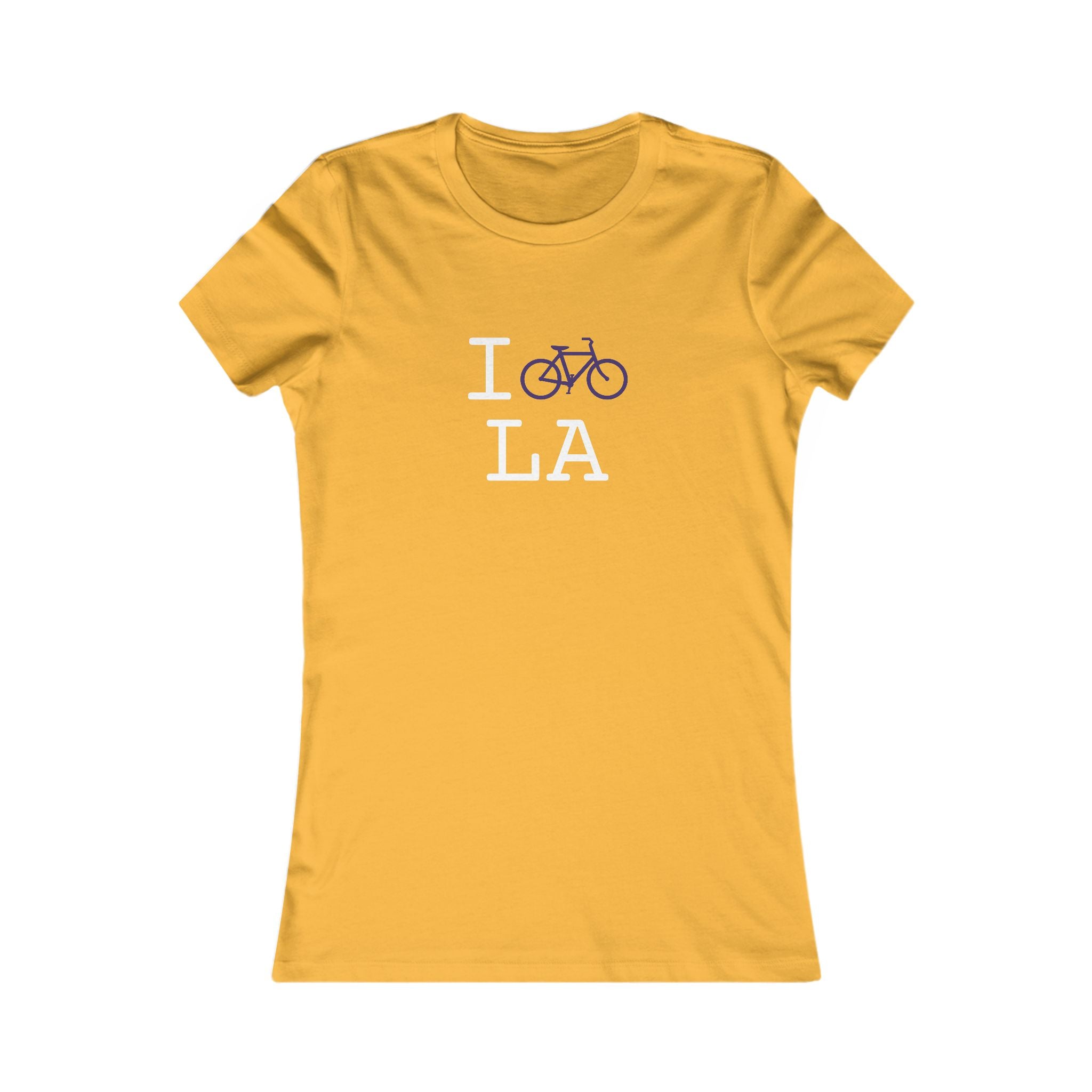 "I Bike ___" women's T, purple bike