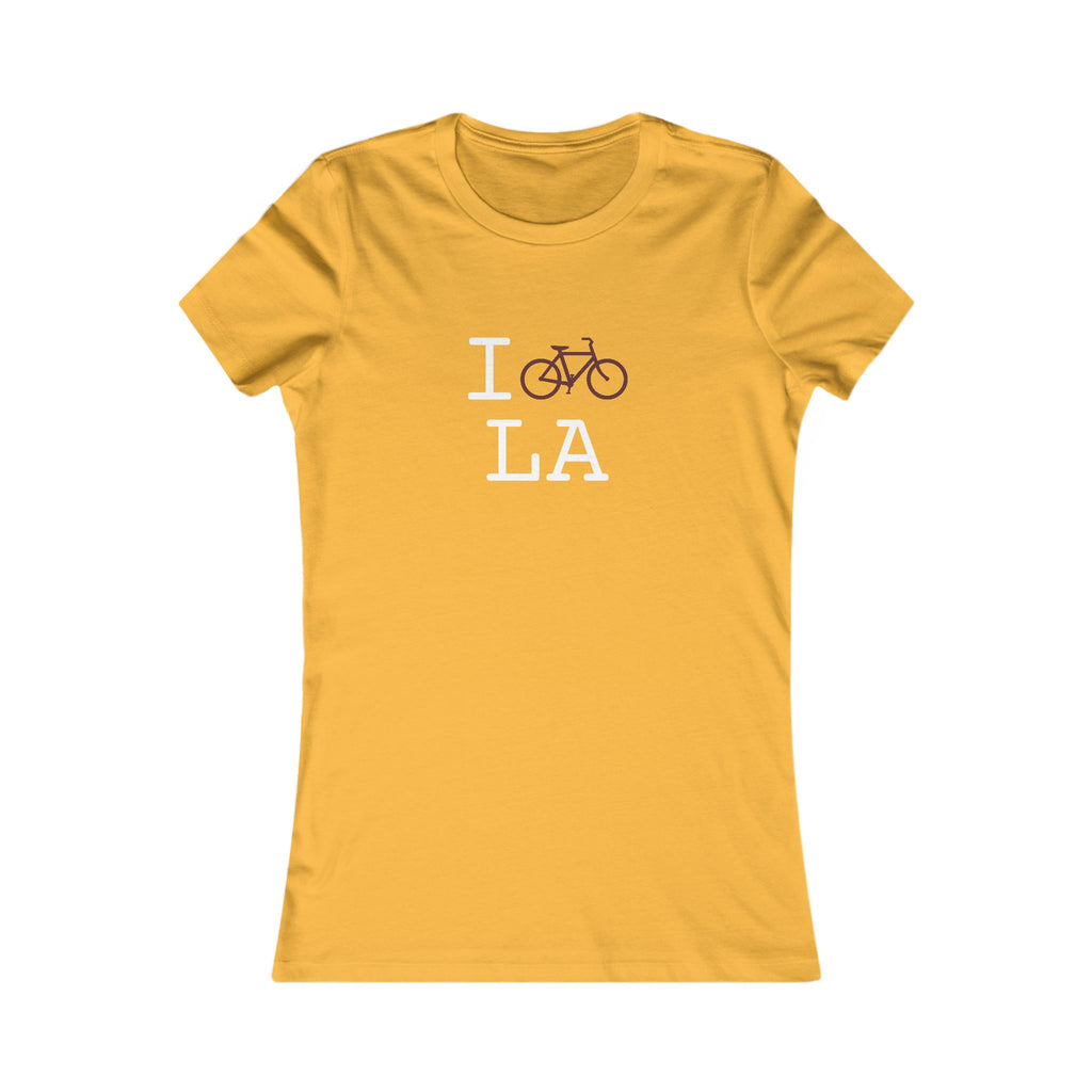 "I Bike ___" women's T, maroon bike