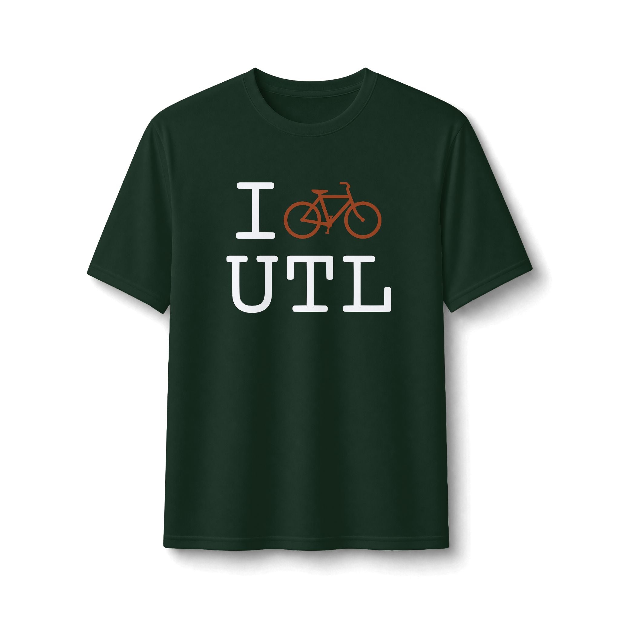 "I Bike ___" athletic T, autumn bike