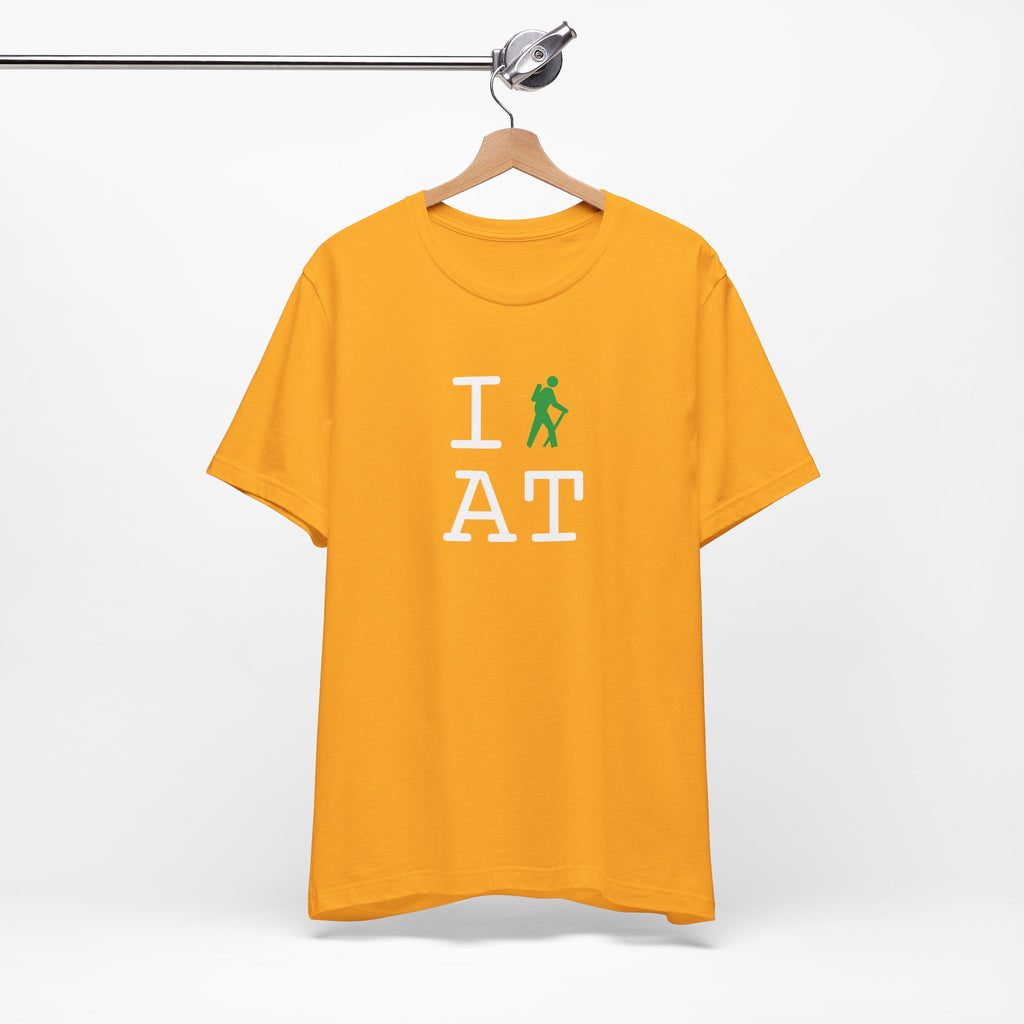 I Hike ___ unisex T, green hiker