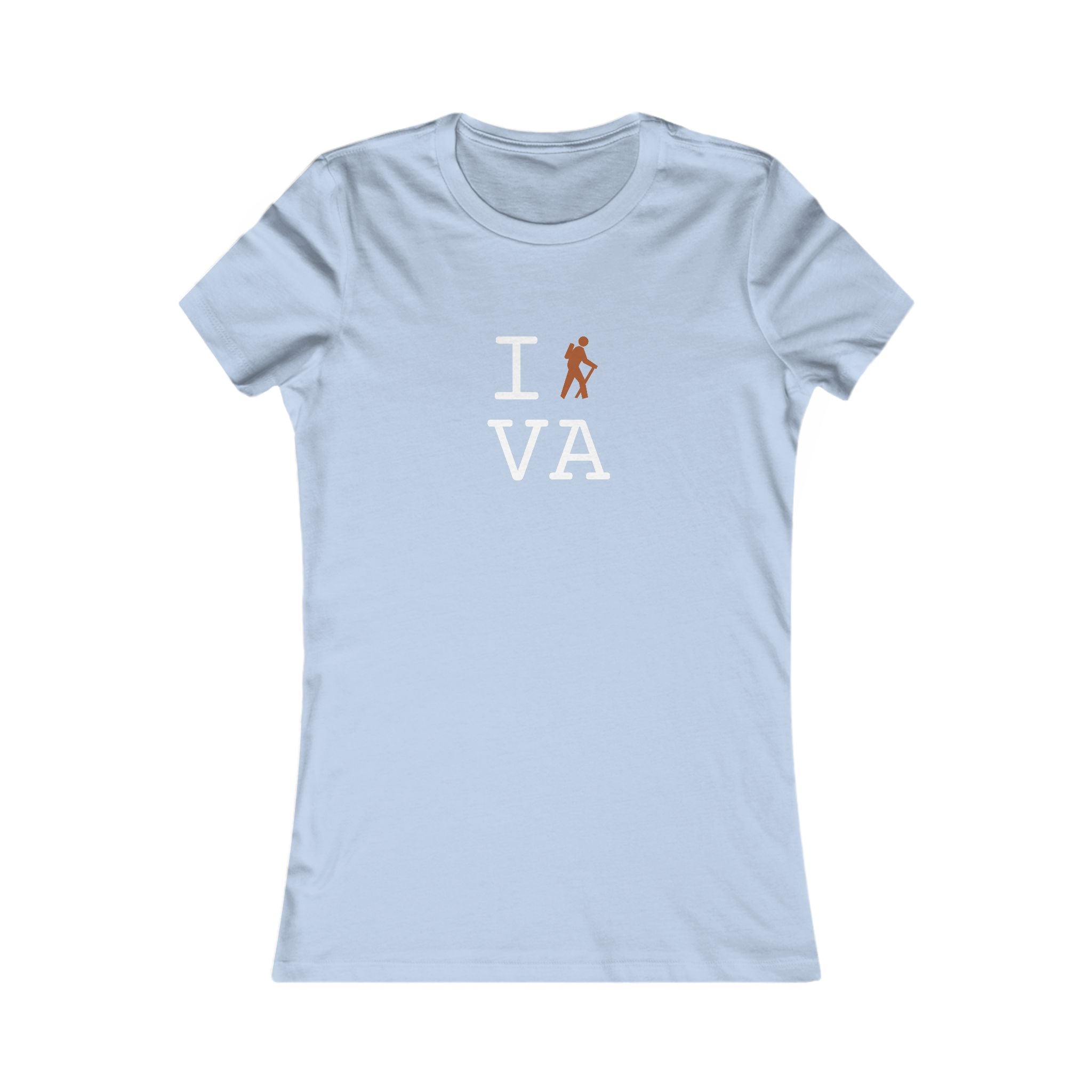 "I Hike ___" women's T, autumn hiker