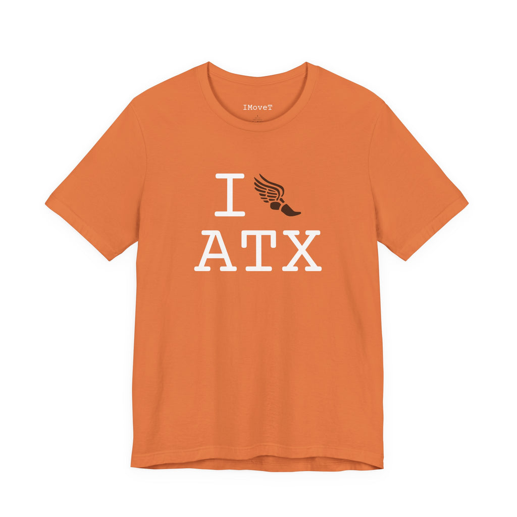 I Run ___ unisex T, brown logo
