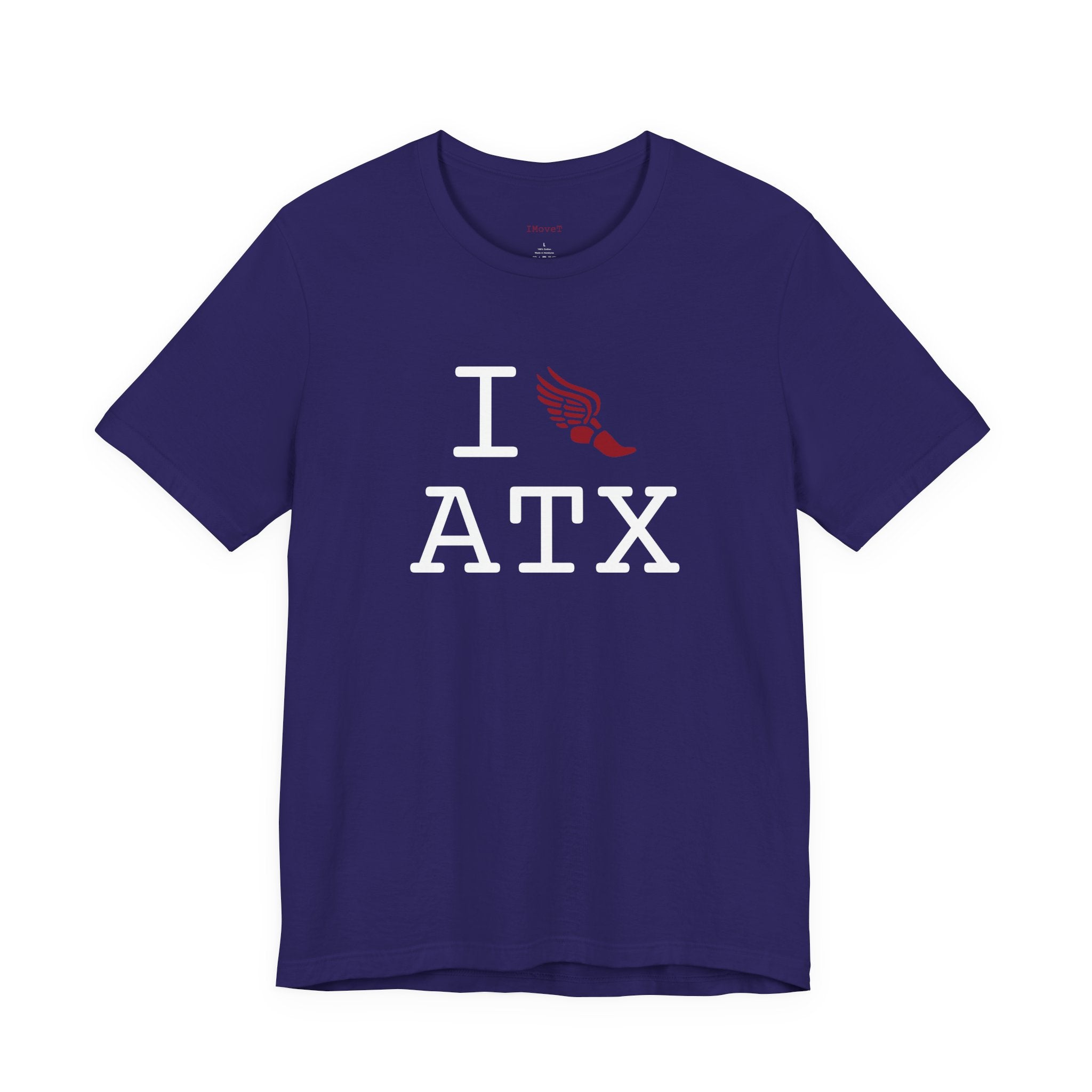 I Run ___ unisex T, crimson logo