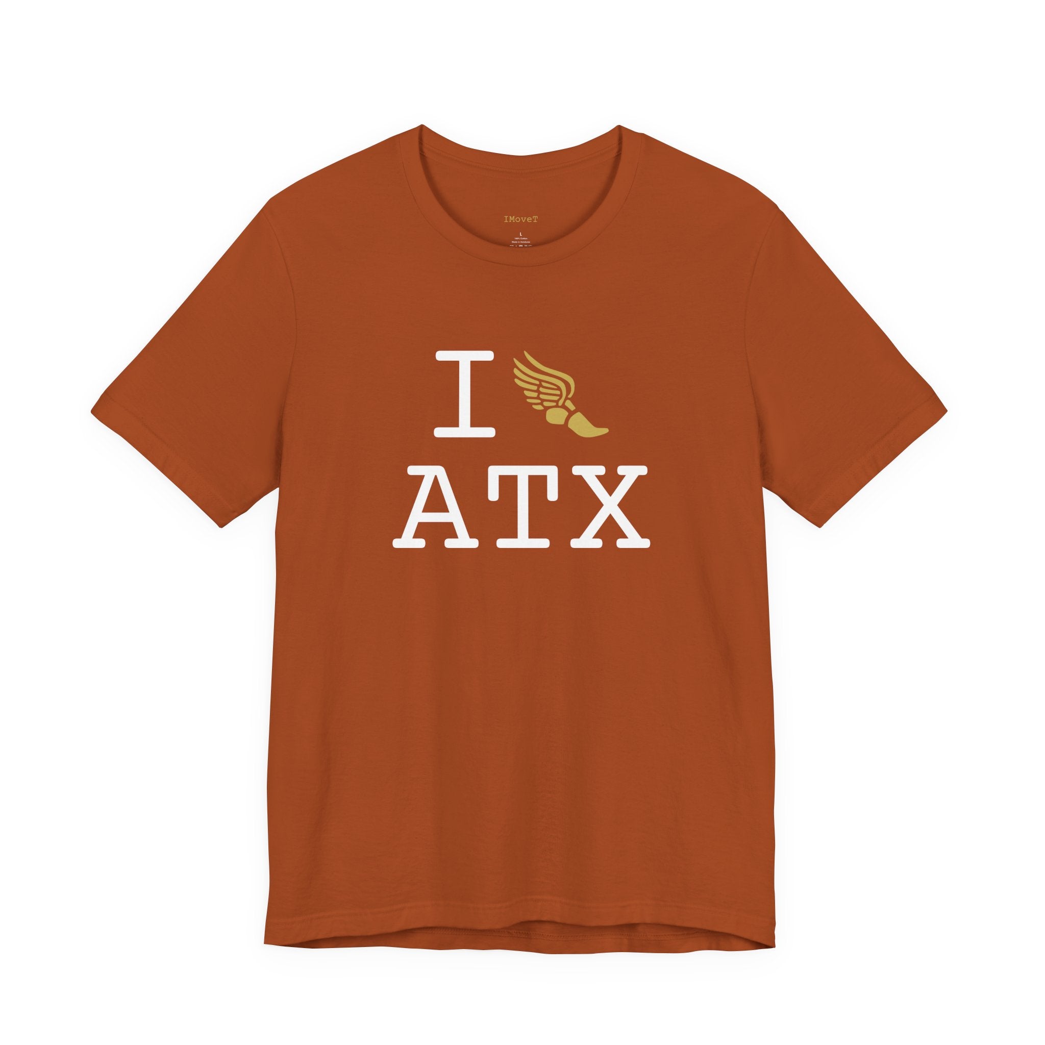 I Run ___ unisex T, gold logo