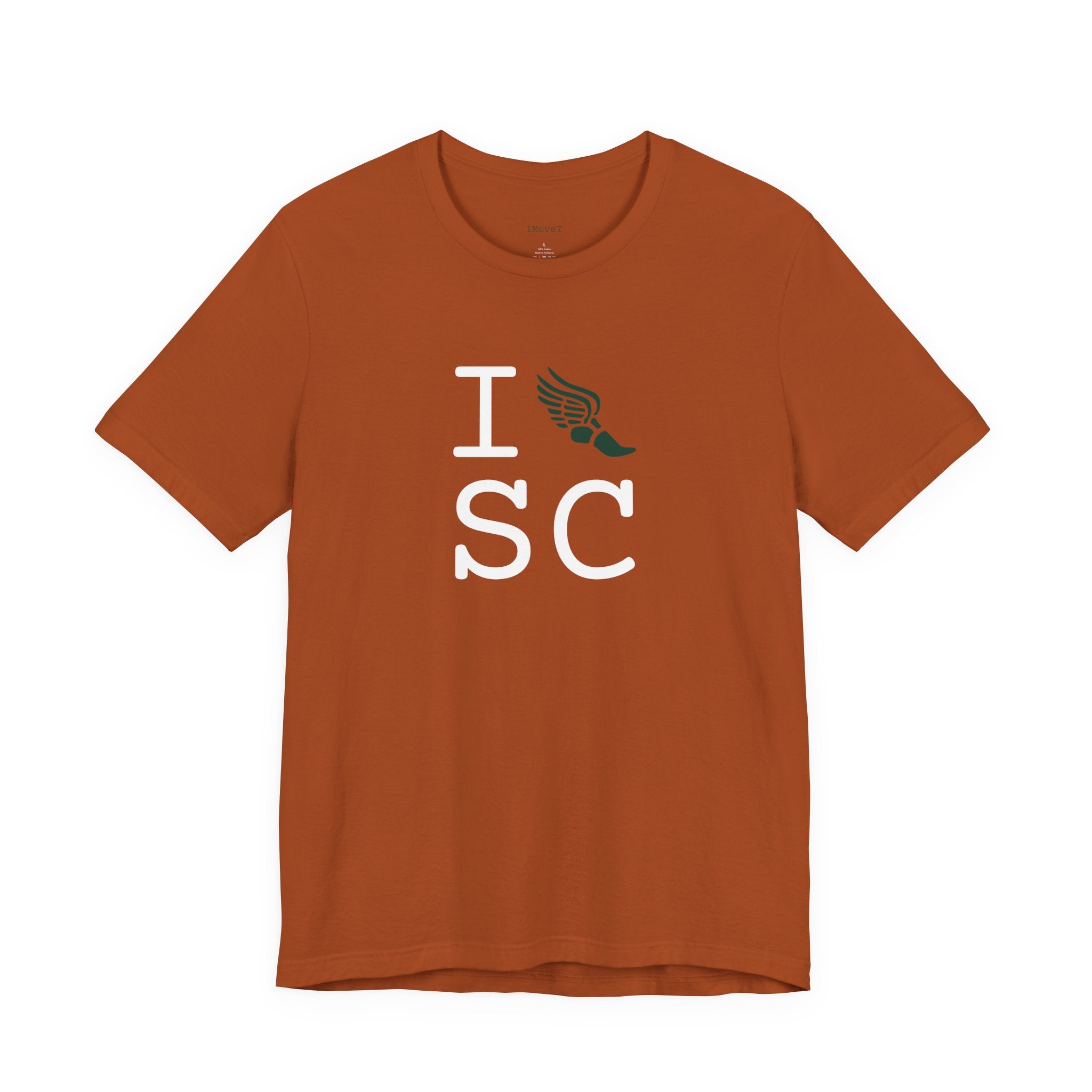 I Run ___ unisex T, dark green logo