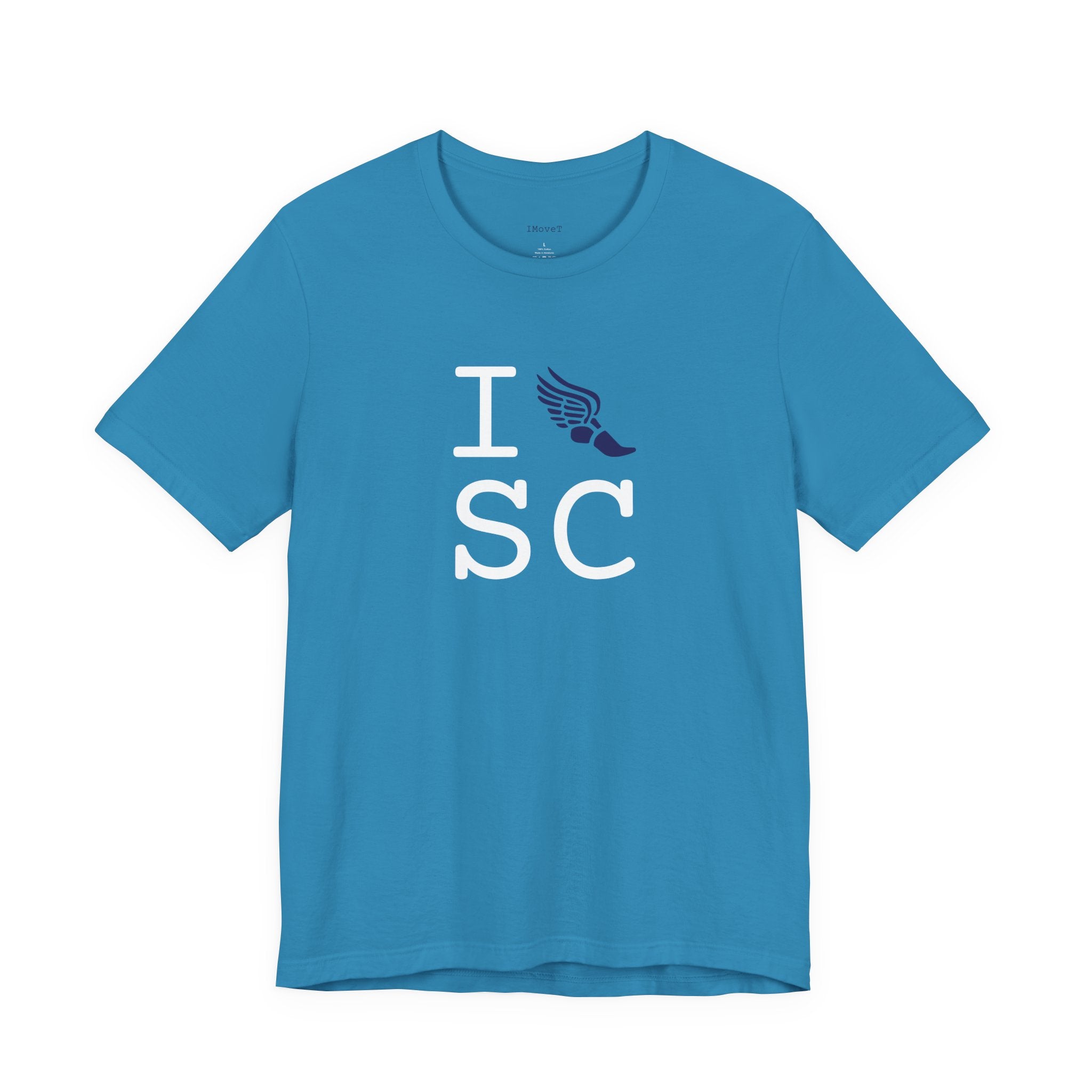 I Run ___ unisex T, navy logo