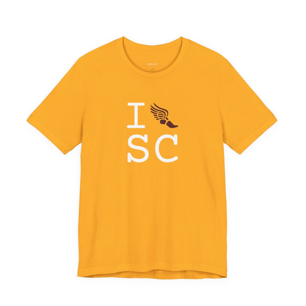 I Run ___ unisex T, maroon logo