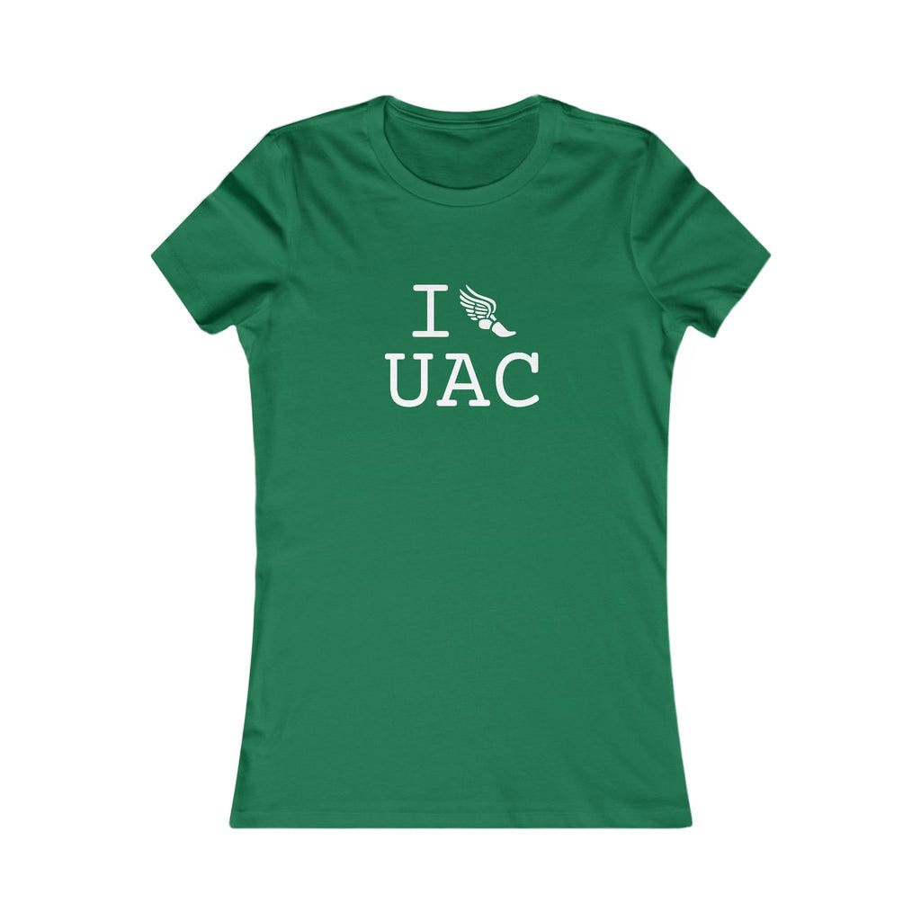 I Run ___ women's T, white logo
