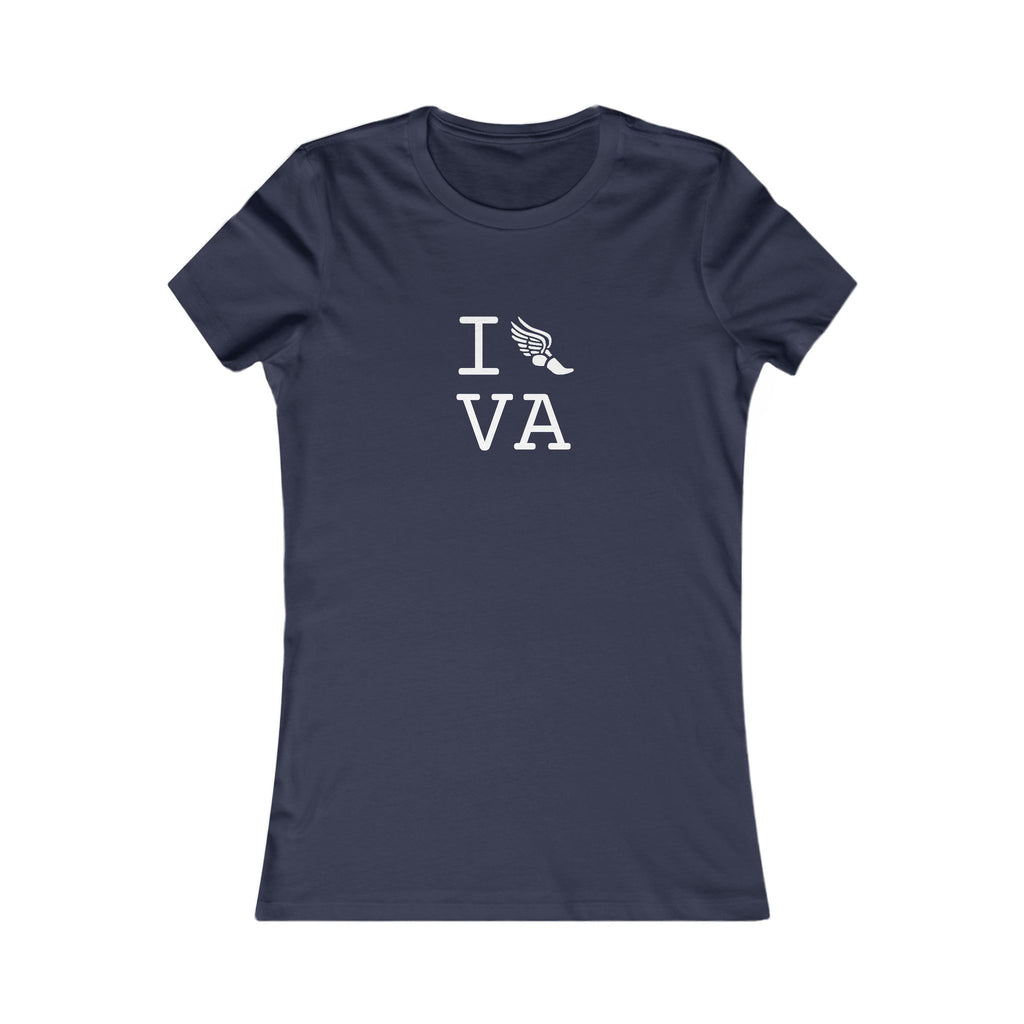 I Run ___ women's T, white logo