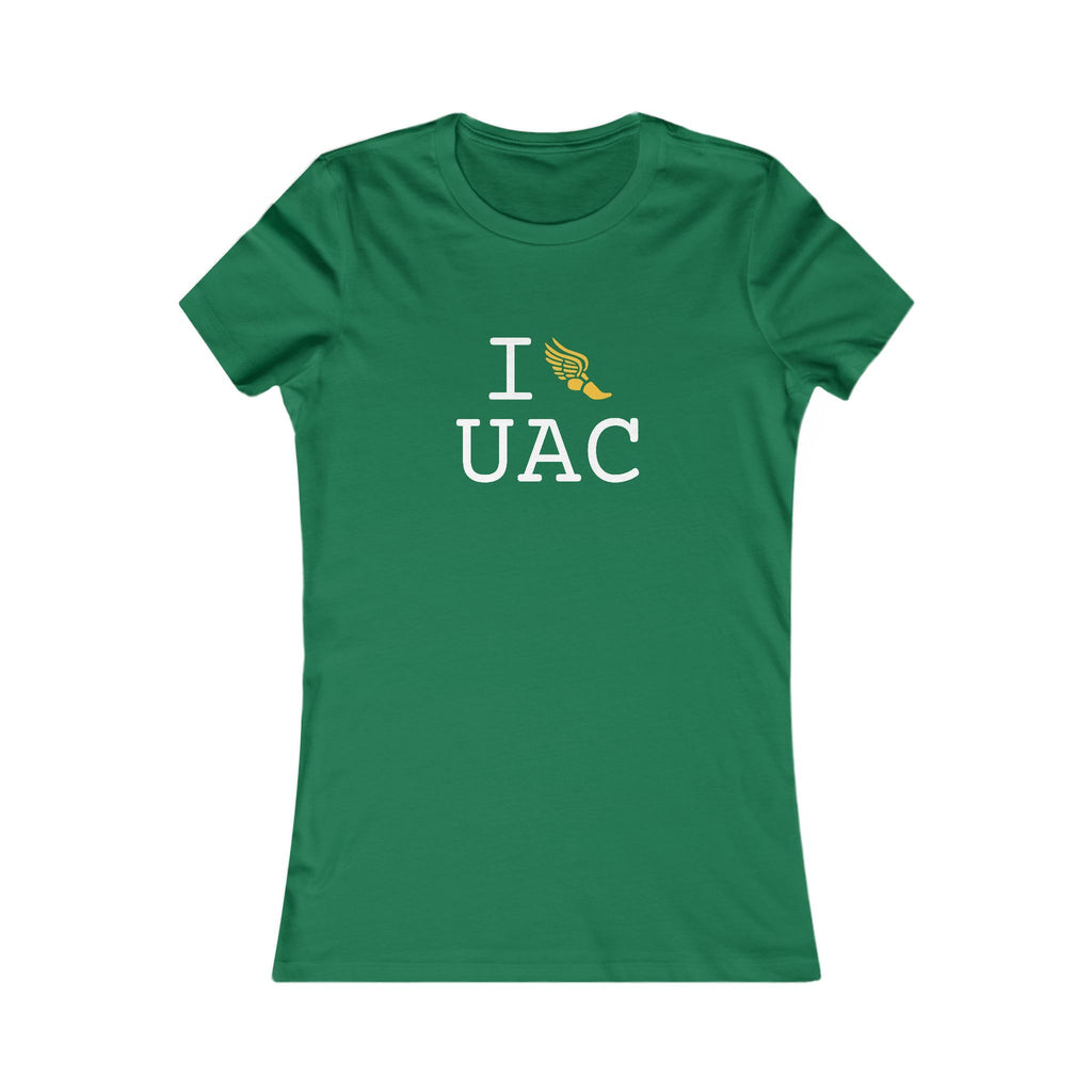 I Run ___ women's T, yellow logo