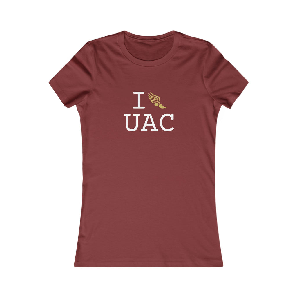 I Run ___ women's T, gold logo