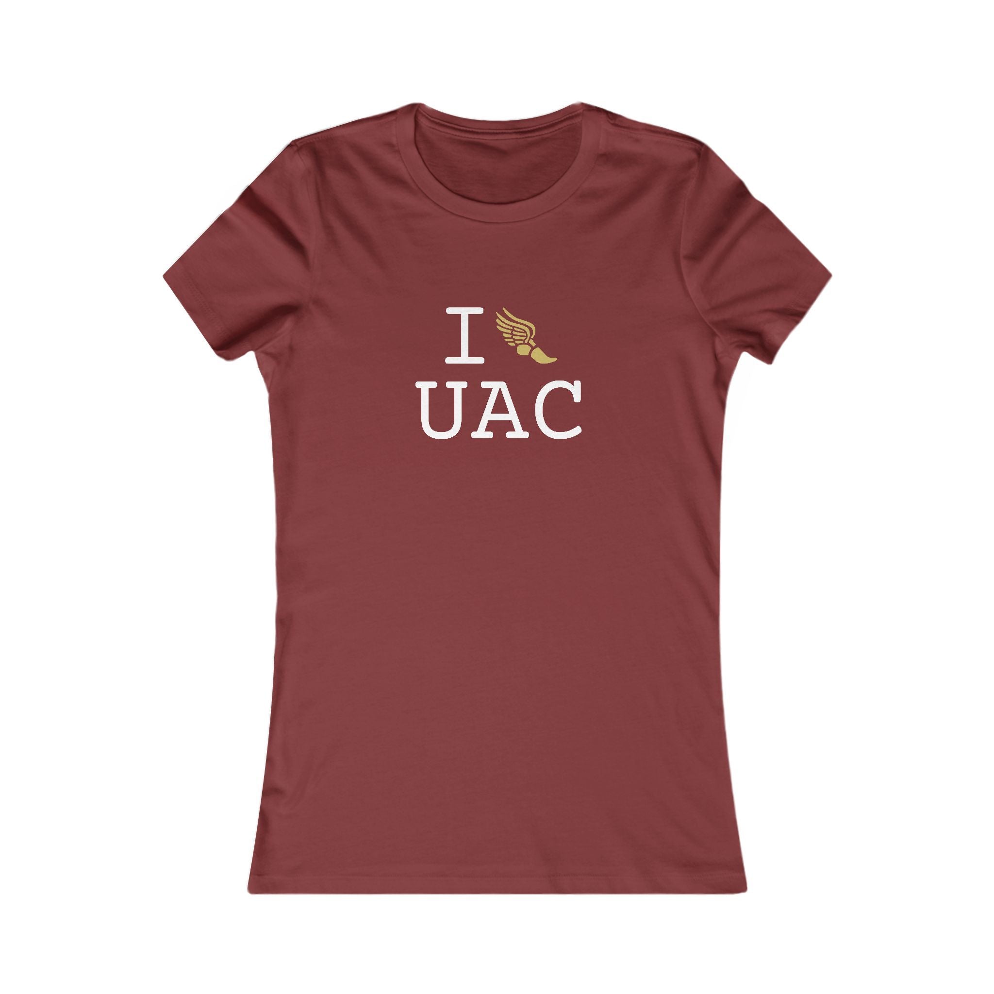 I Run ___ women's T, gold logo