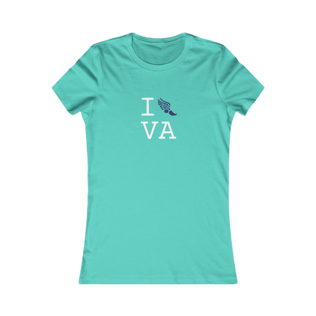I Run ___ women's T, navy logo