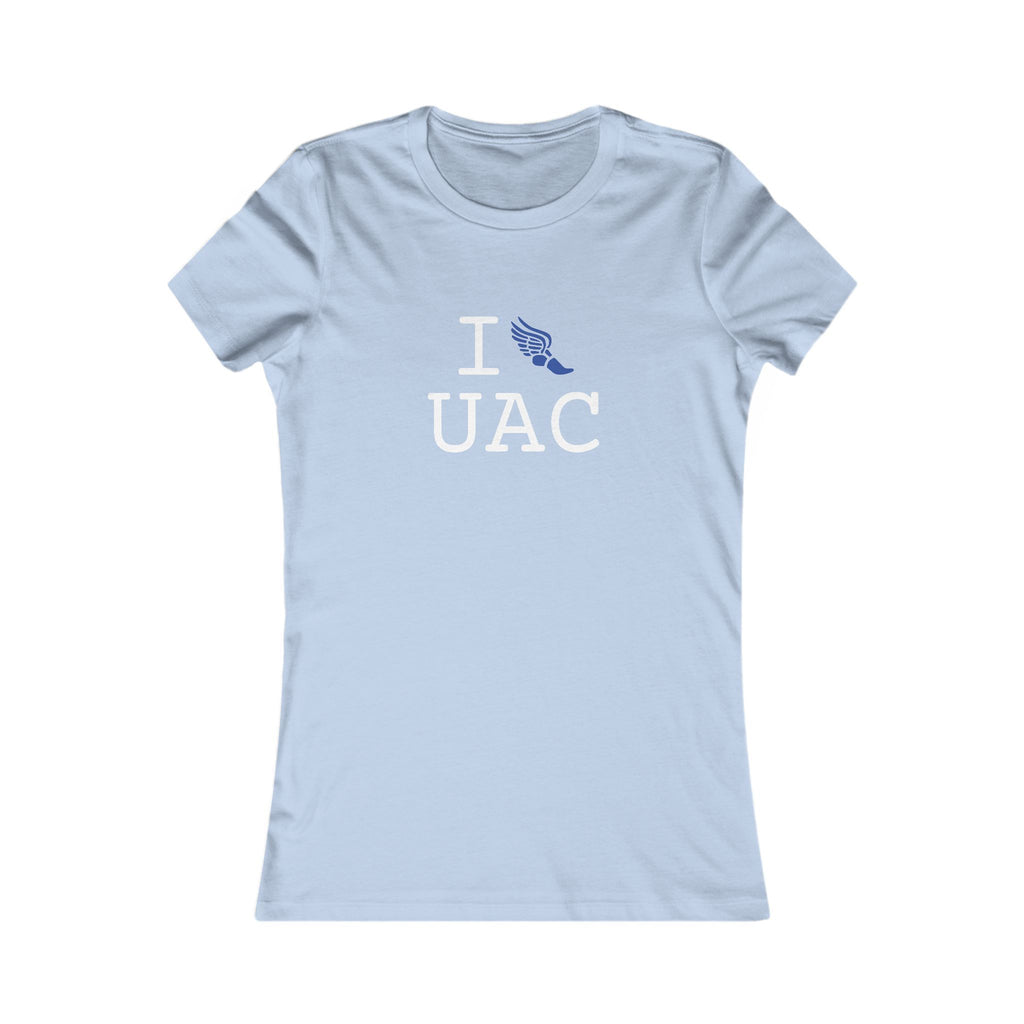 I Run ___ women's T, blue logo