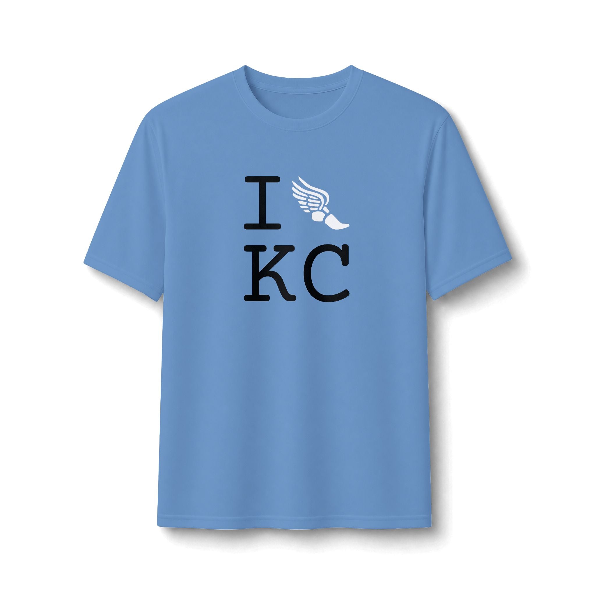 I Run ___ athletic T, white logo