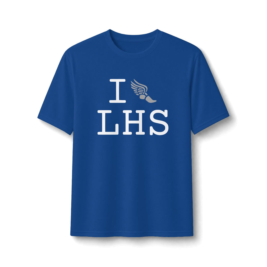 I Run ___ athletic T, grey logo