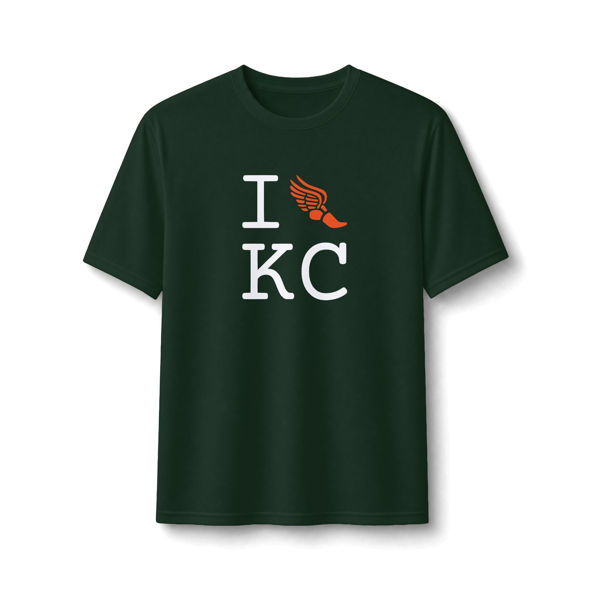 I Run ___ athletic T, orange logo