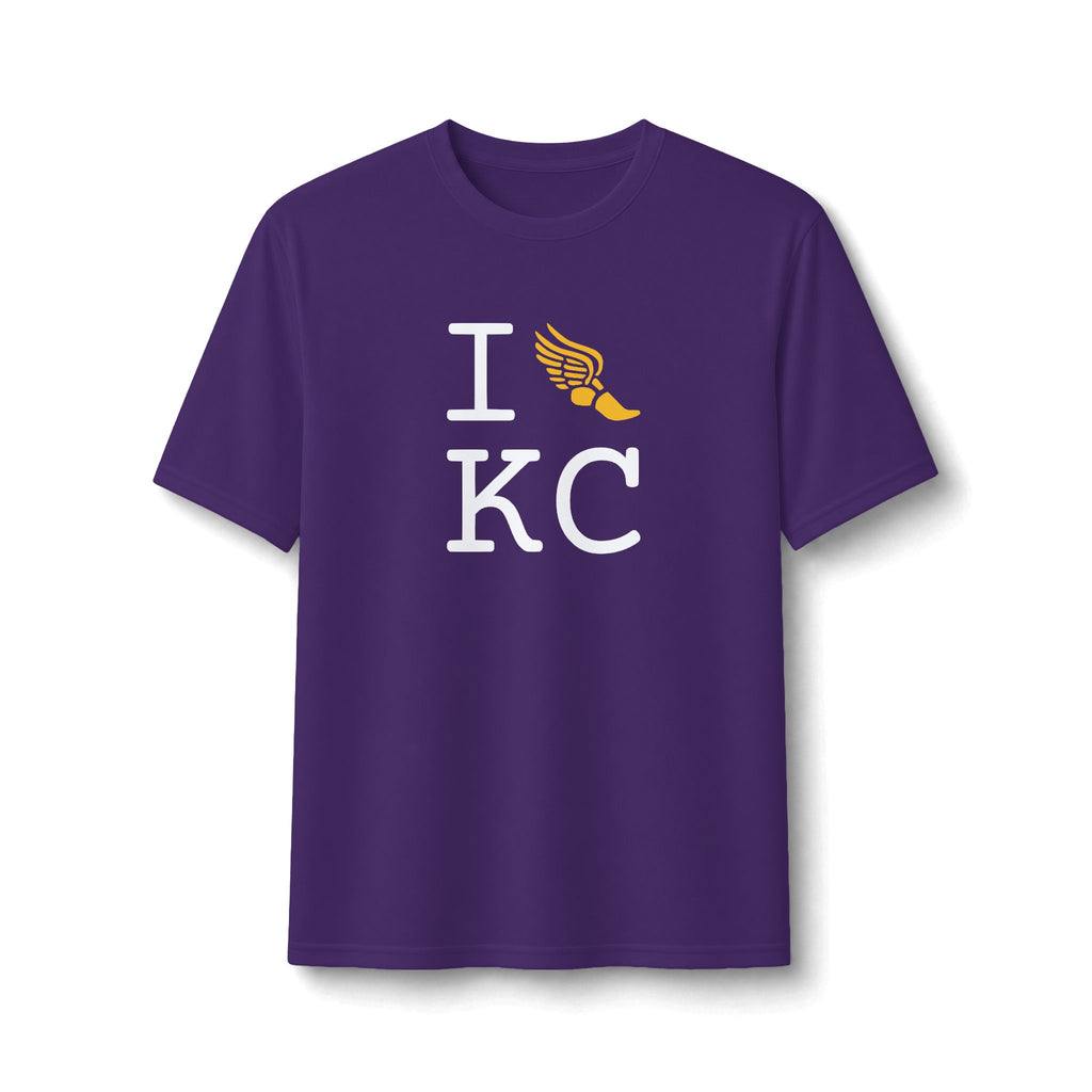 I Run ___ athletic T, yellow logo