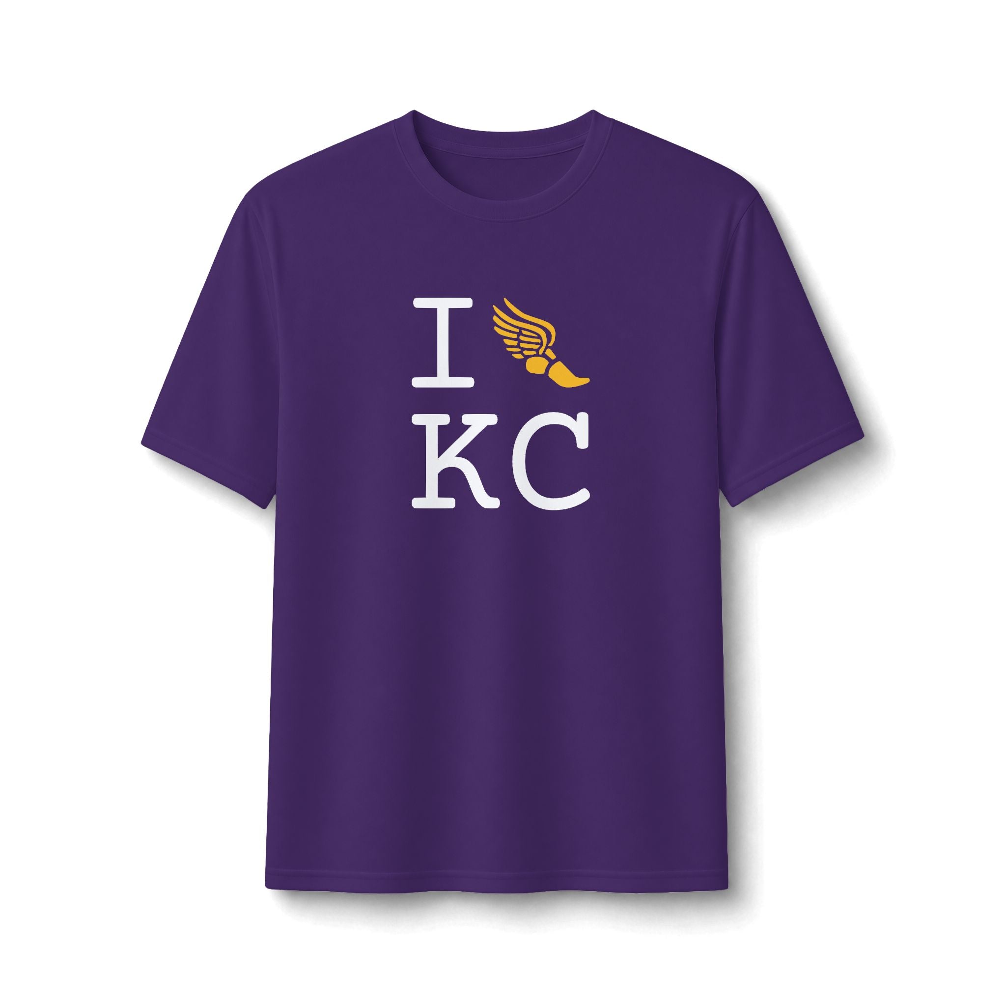 I Run ___ athletic T, yellow logo