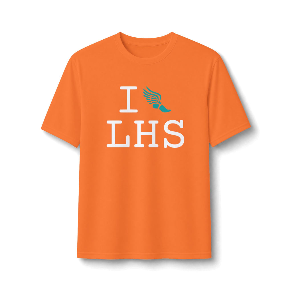 I Run ___ athletic T, teal logo