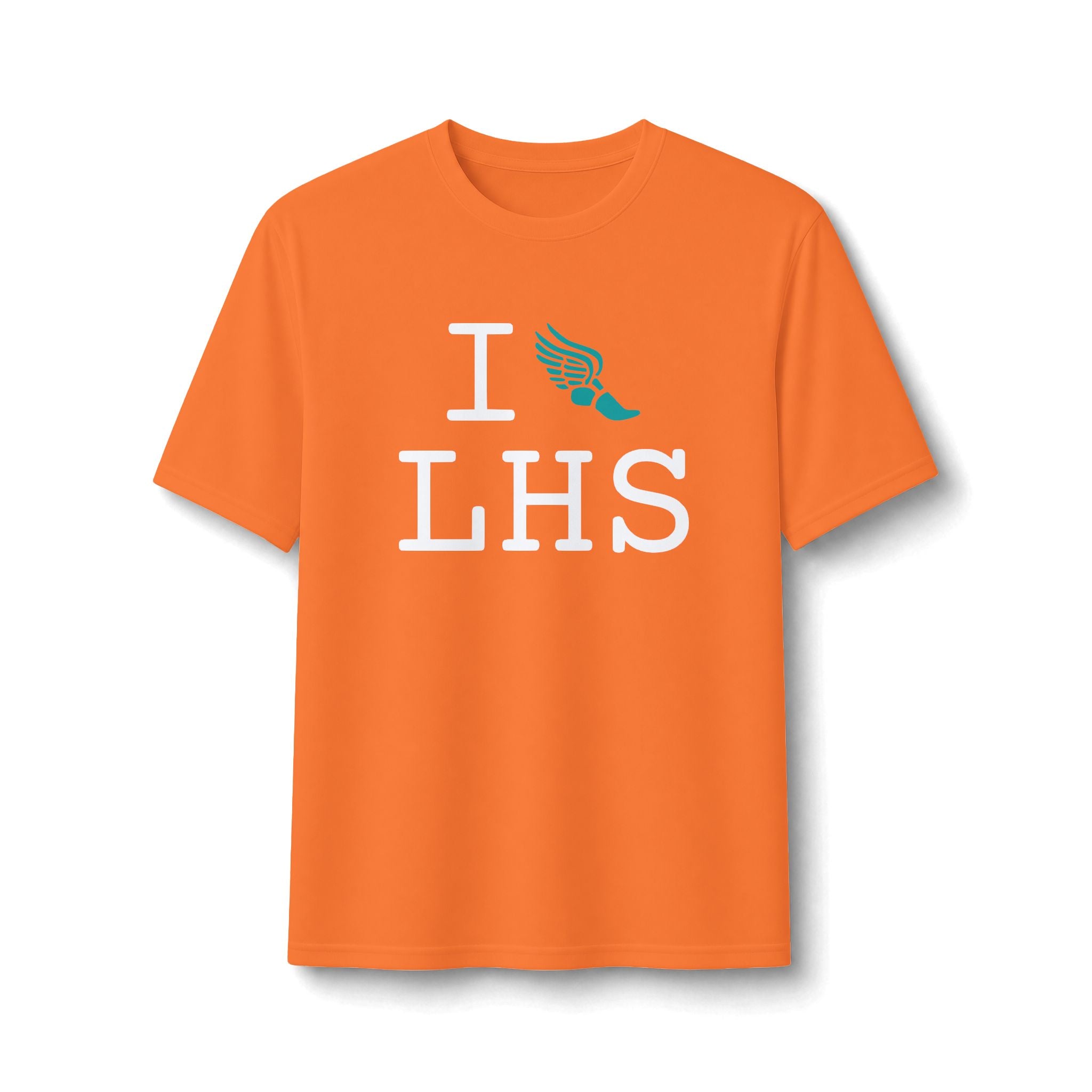 I Run ___ athletic T, teal logo