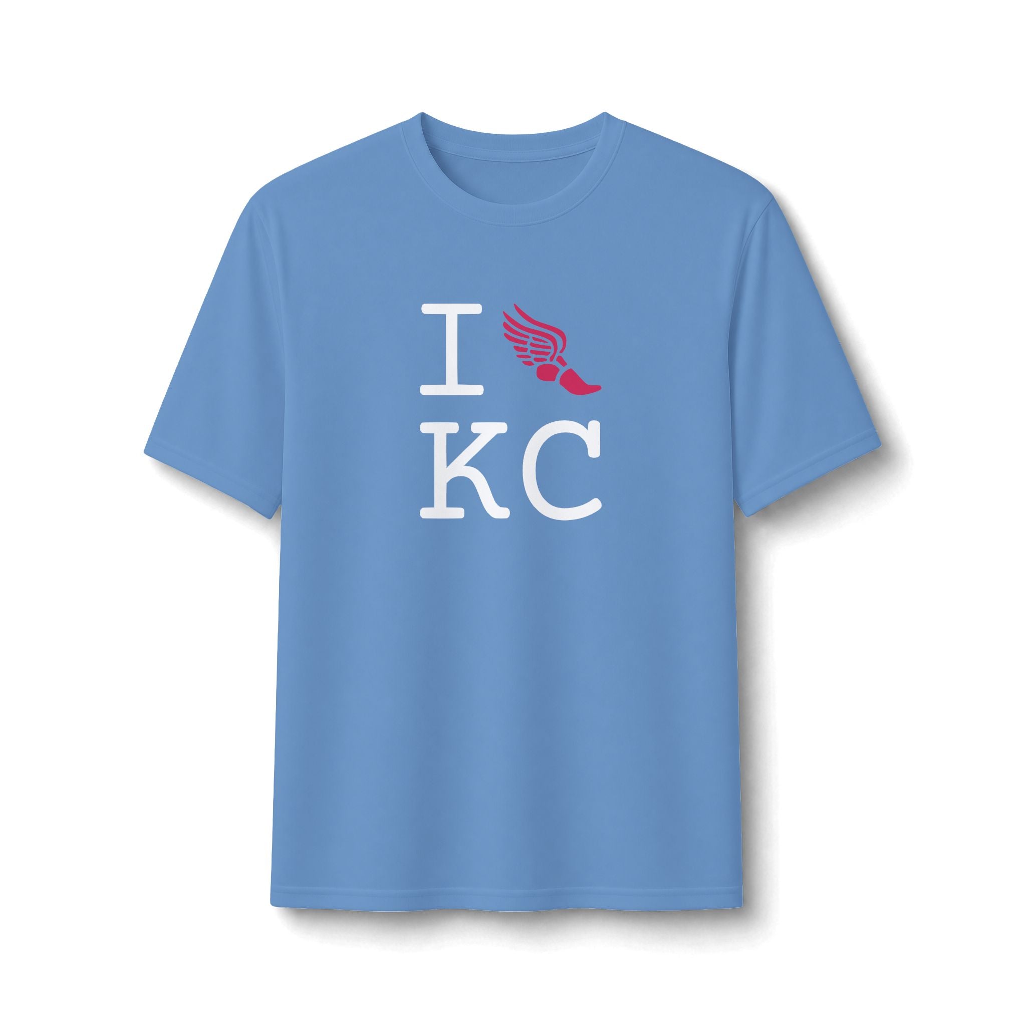 I Run ___ athletic T, hot pink logo