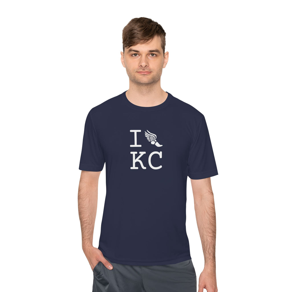 I Run athletic T, white logo