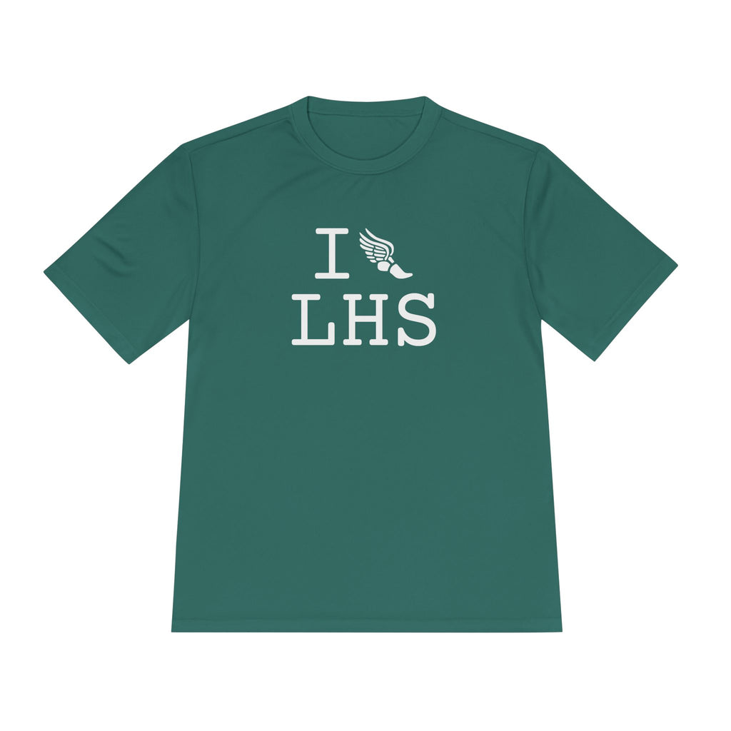 I Run athletic T, white logo
