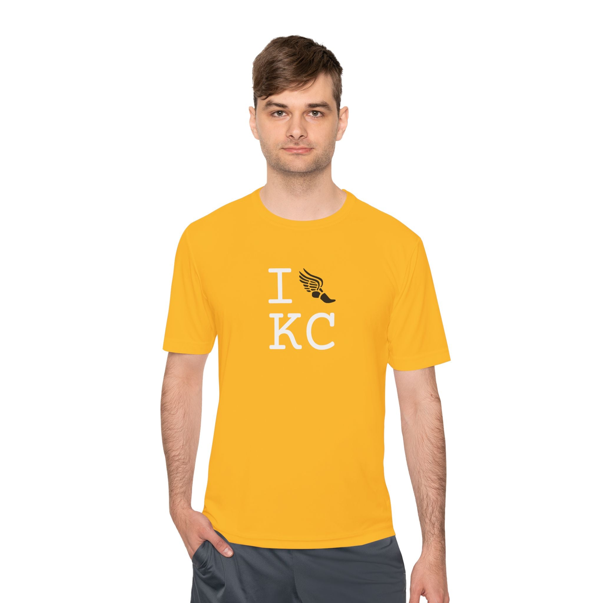 I Run athletic T, black logo