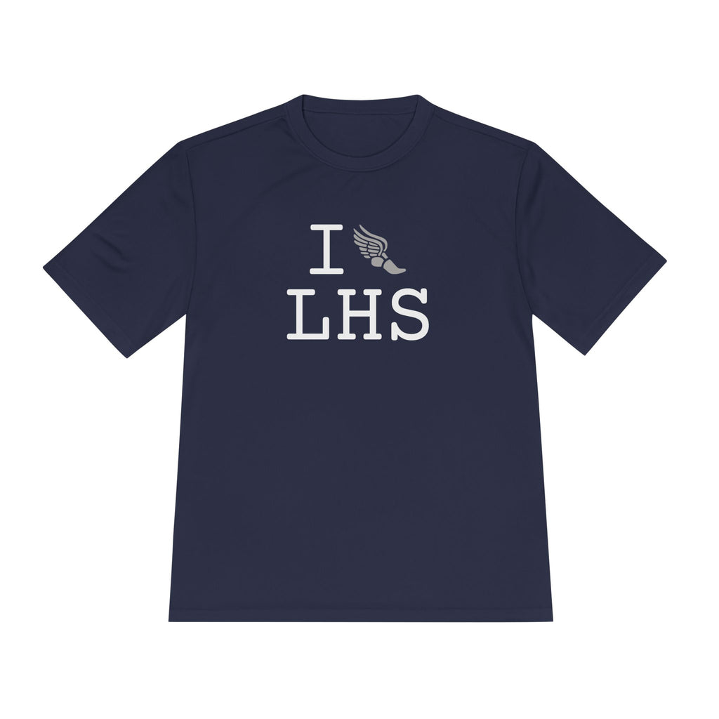 I Run athletic T, grey logo