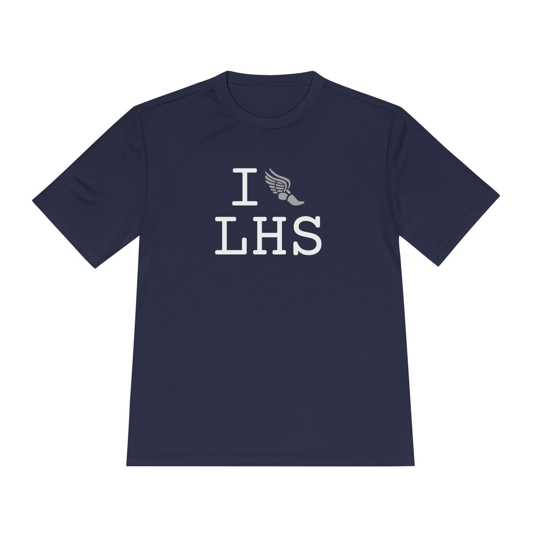 I Run athletic T, grey logo