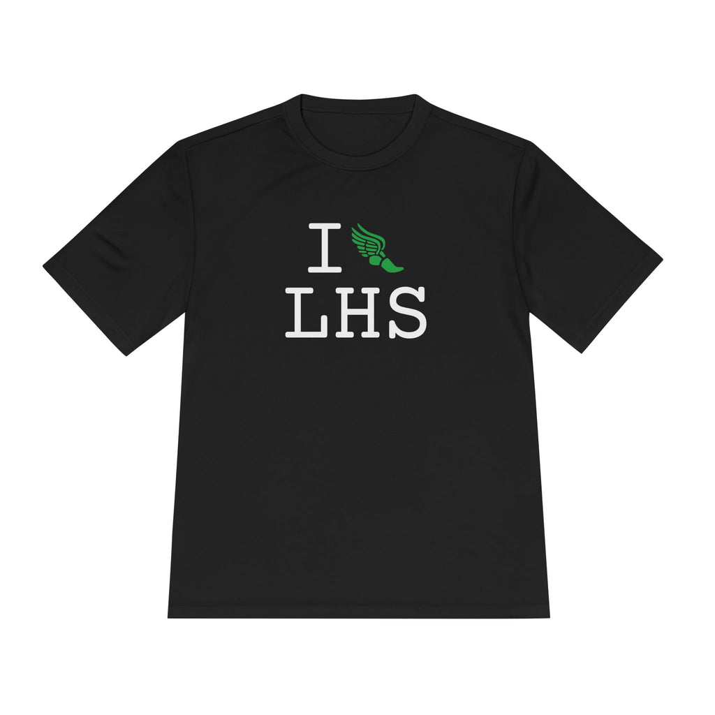 I Run athletic T, green logo