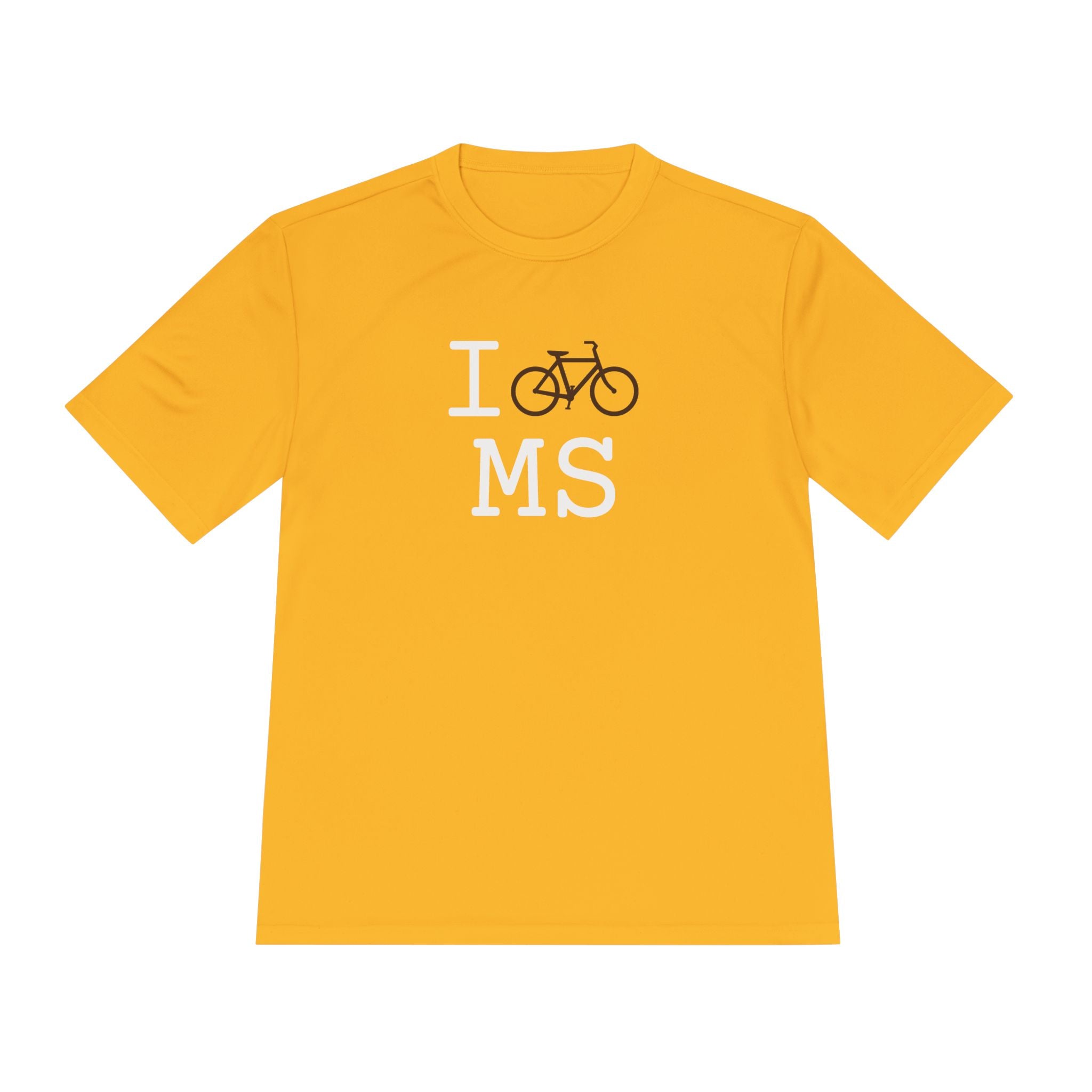 I Bike athletic T, brown bike