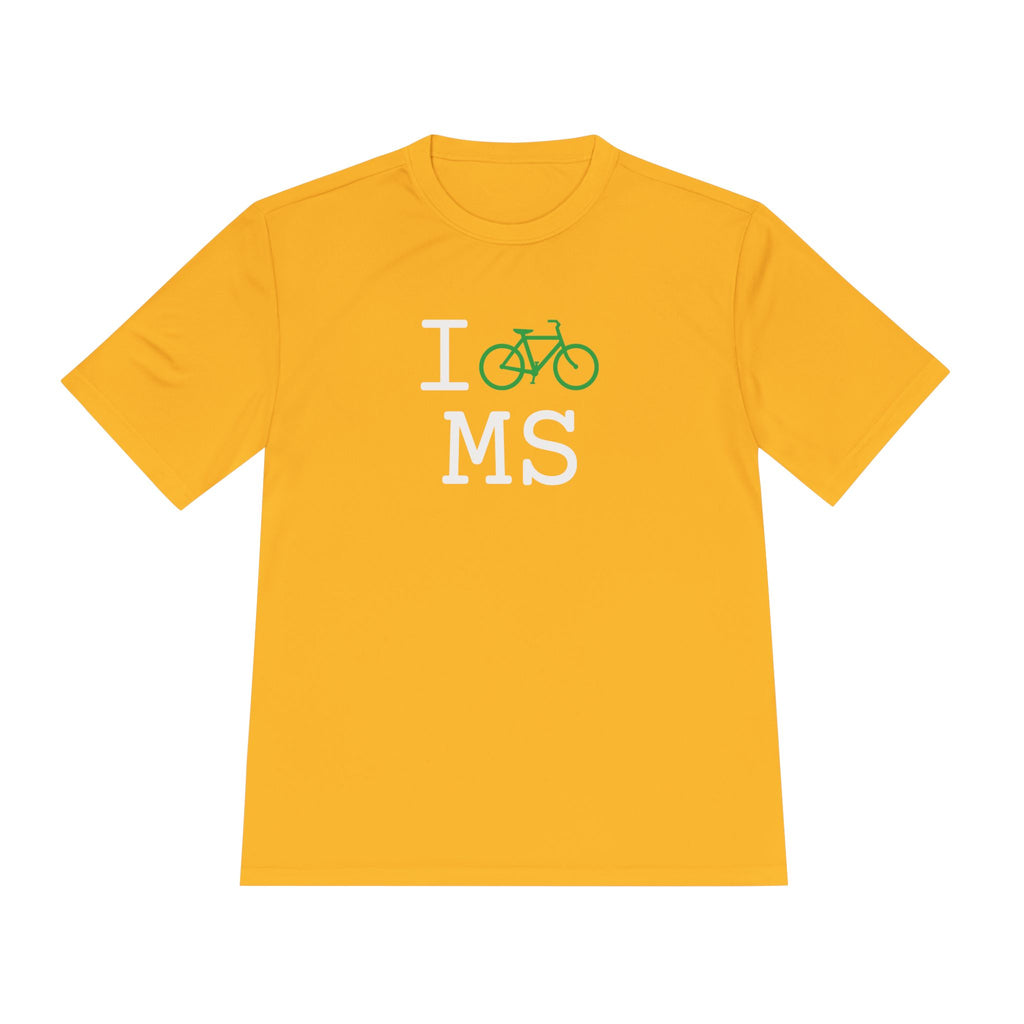 I Bike athletic T, green bike