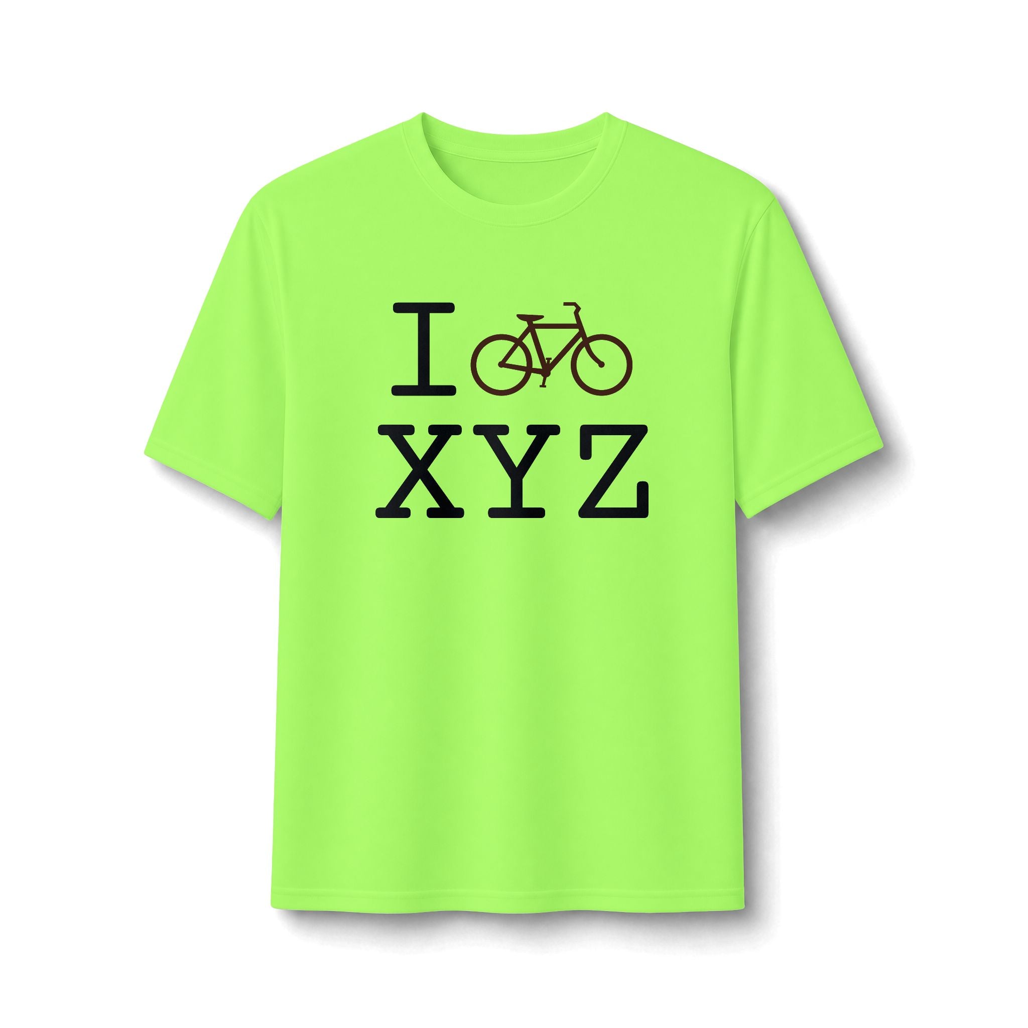 "I Bike ___" athletic T, brown bike