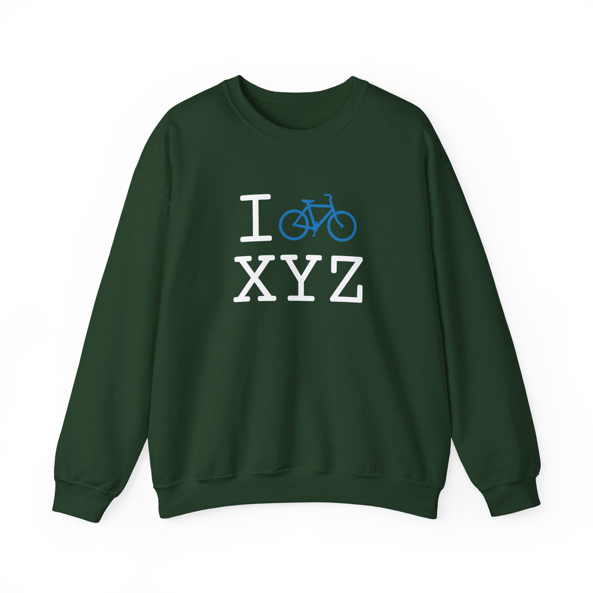 I Bike sweatshirt, light blue bike