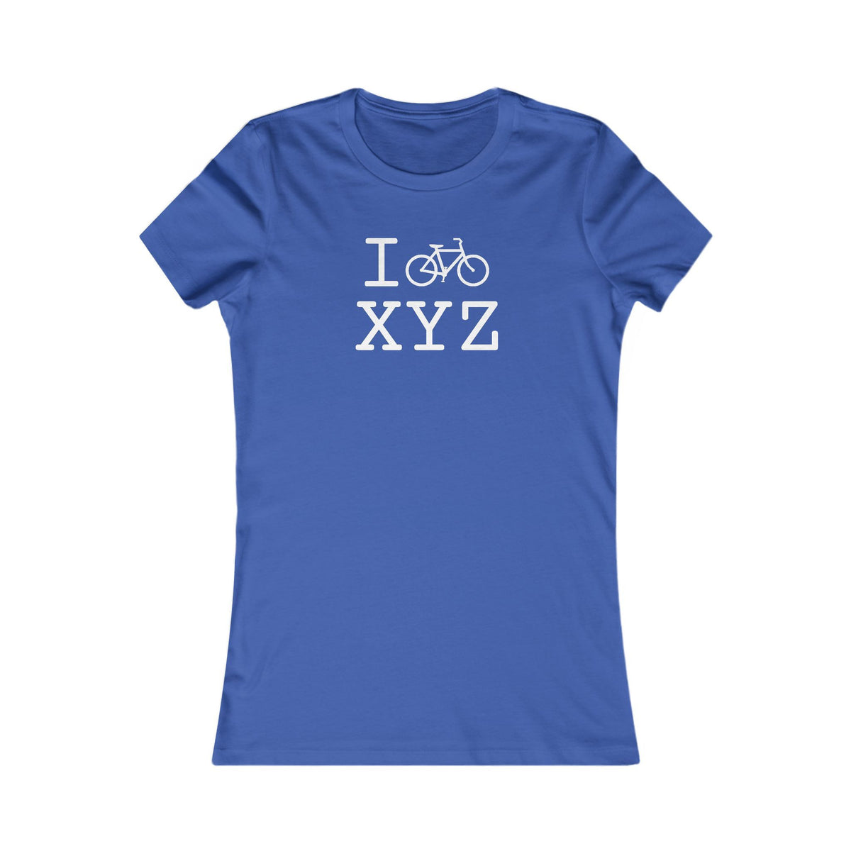 I Bike women's T, white bike