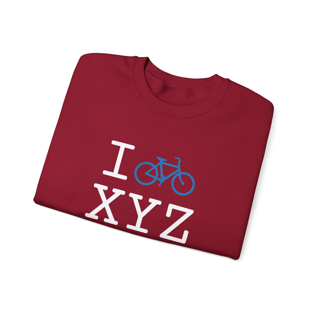 I Bike sweatshirt, light blue bike